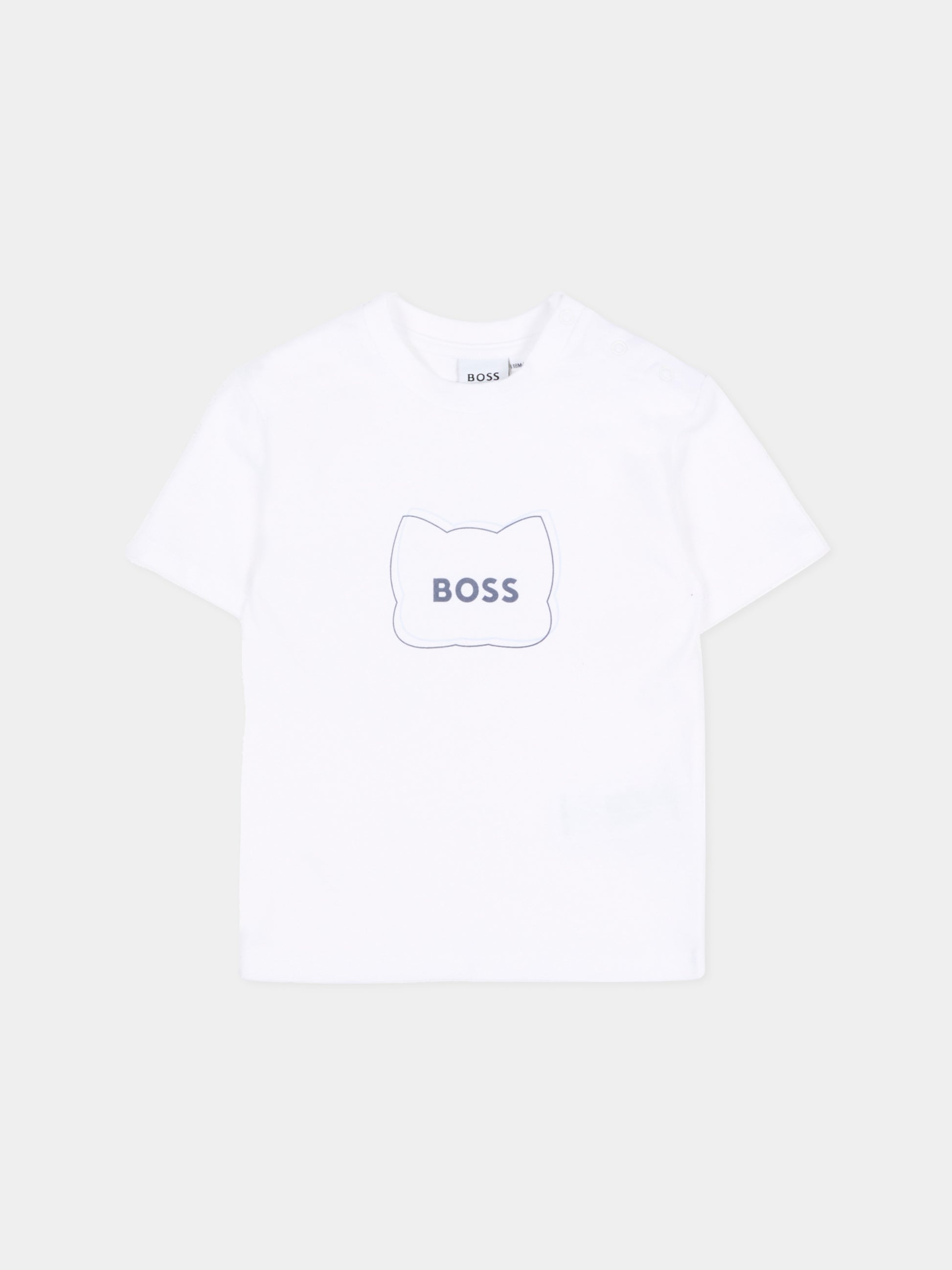 Completo sportivo blu per neonato con logo,Boss,J53039 849