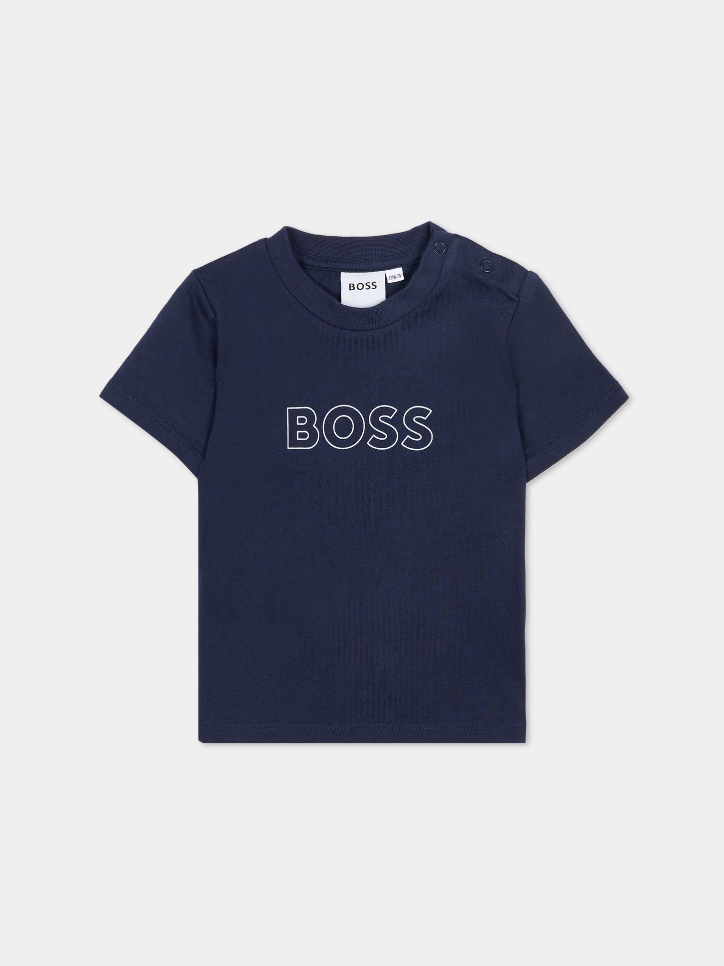 Completo celeste per neonato con logo e panda,Boss,J53051 771