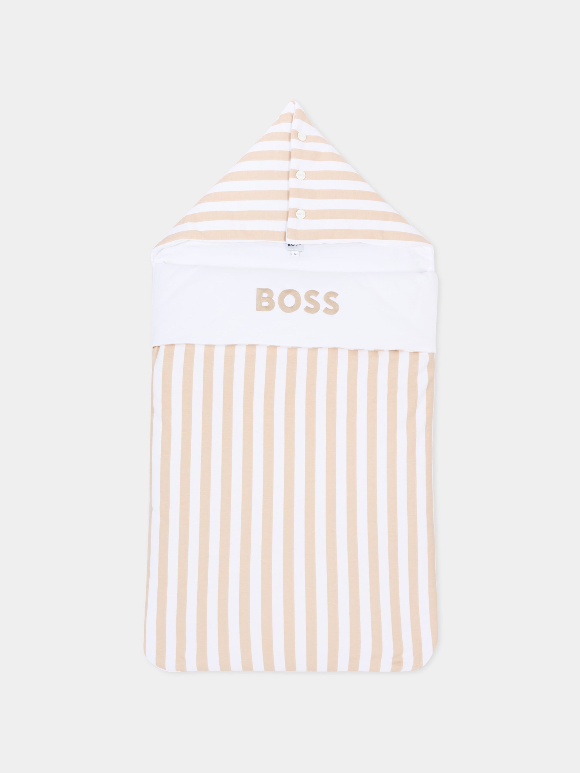 Sacco nanna beige a righe per neonato,Boss,J53099 249