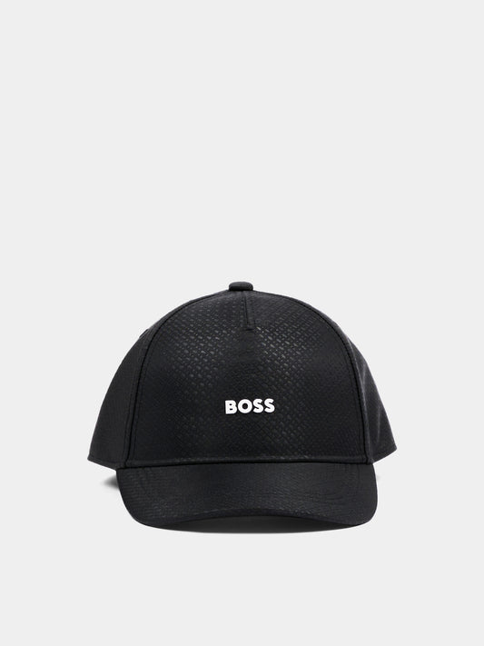 Cappello con visiera nero per bambino con logo,Boss,J53121 09B