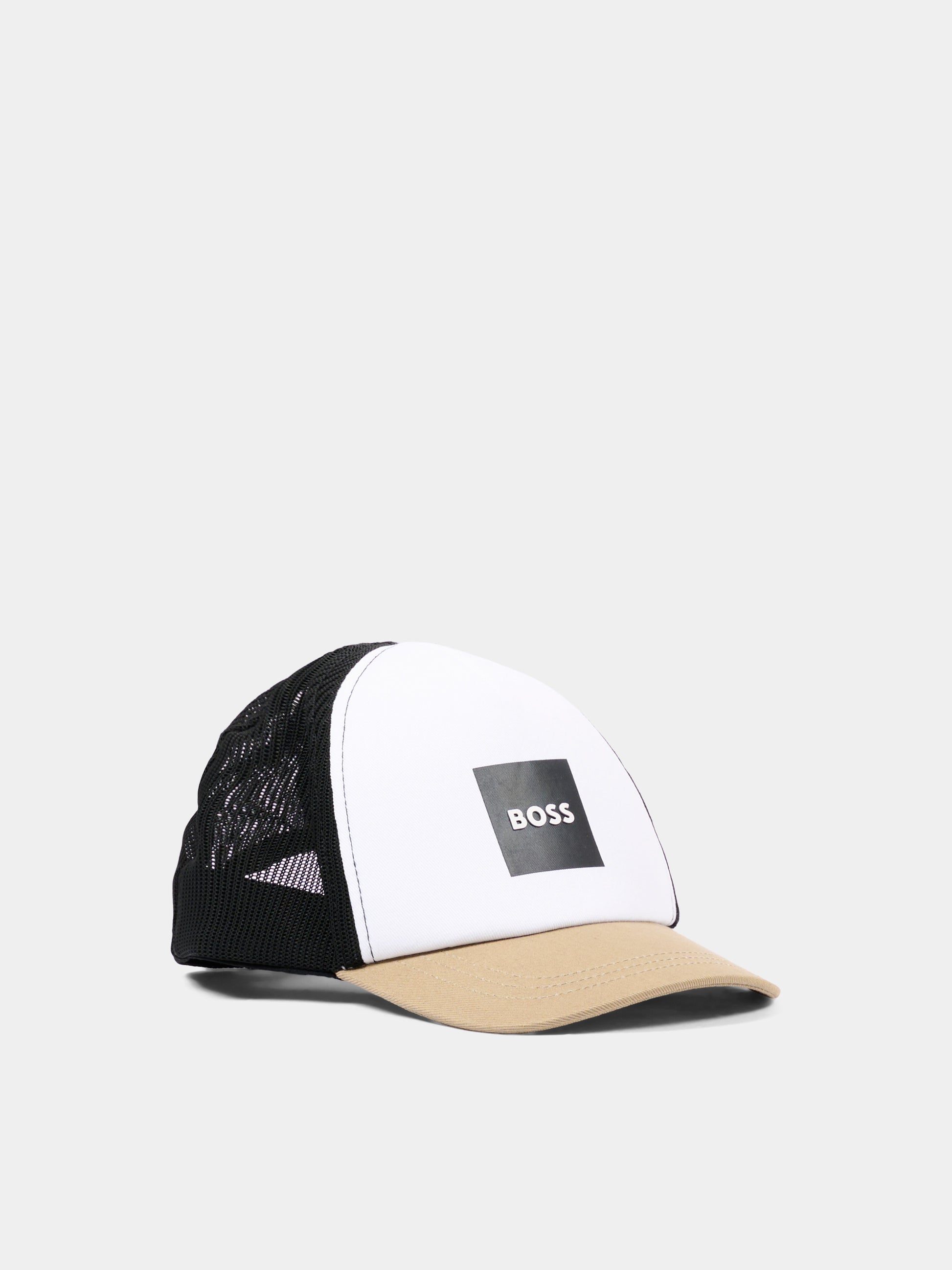 Cappello beige per neonato con logo,Boss,J53144 295