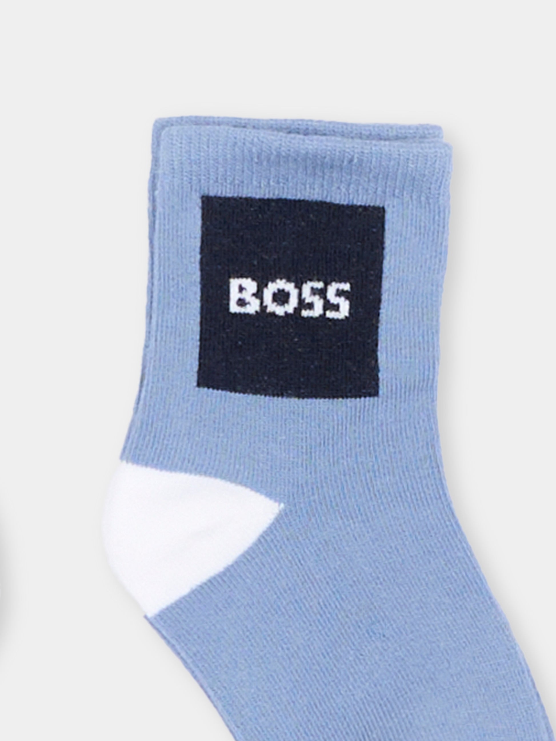 Calzino multicolor per neonato con logo,Boss,J53146 10P