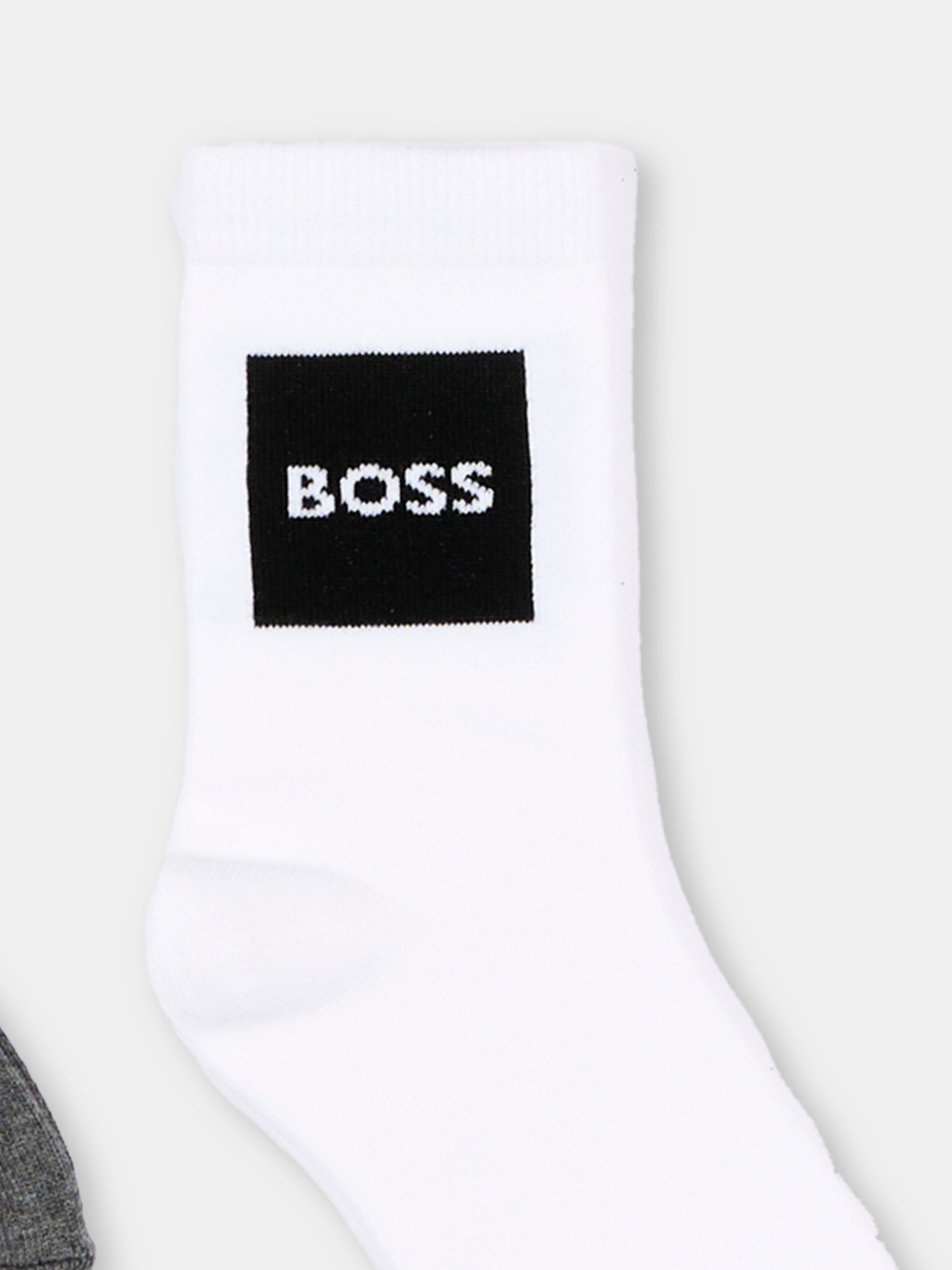 Calzini multicolor per bambino con logo,Boss,J53152 10P