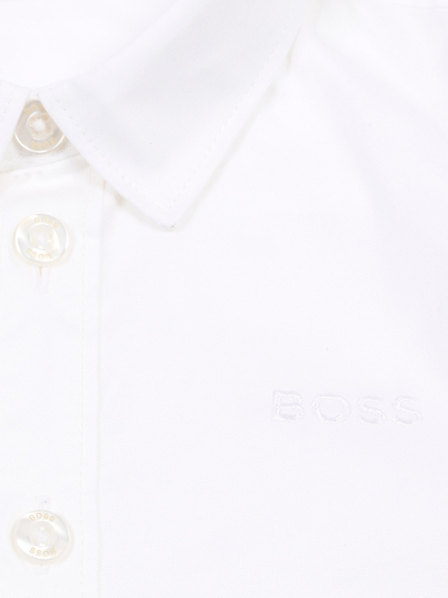 Camicia bianca per neonato con logo ricamato,Boss,J53161 10P