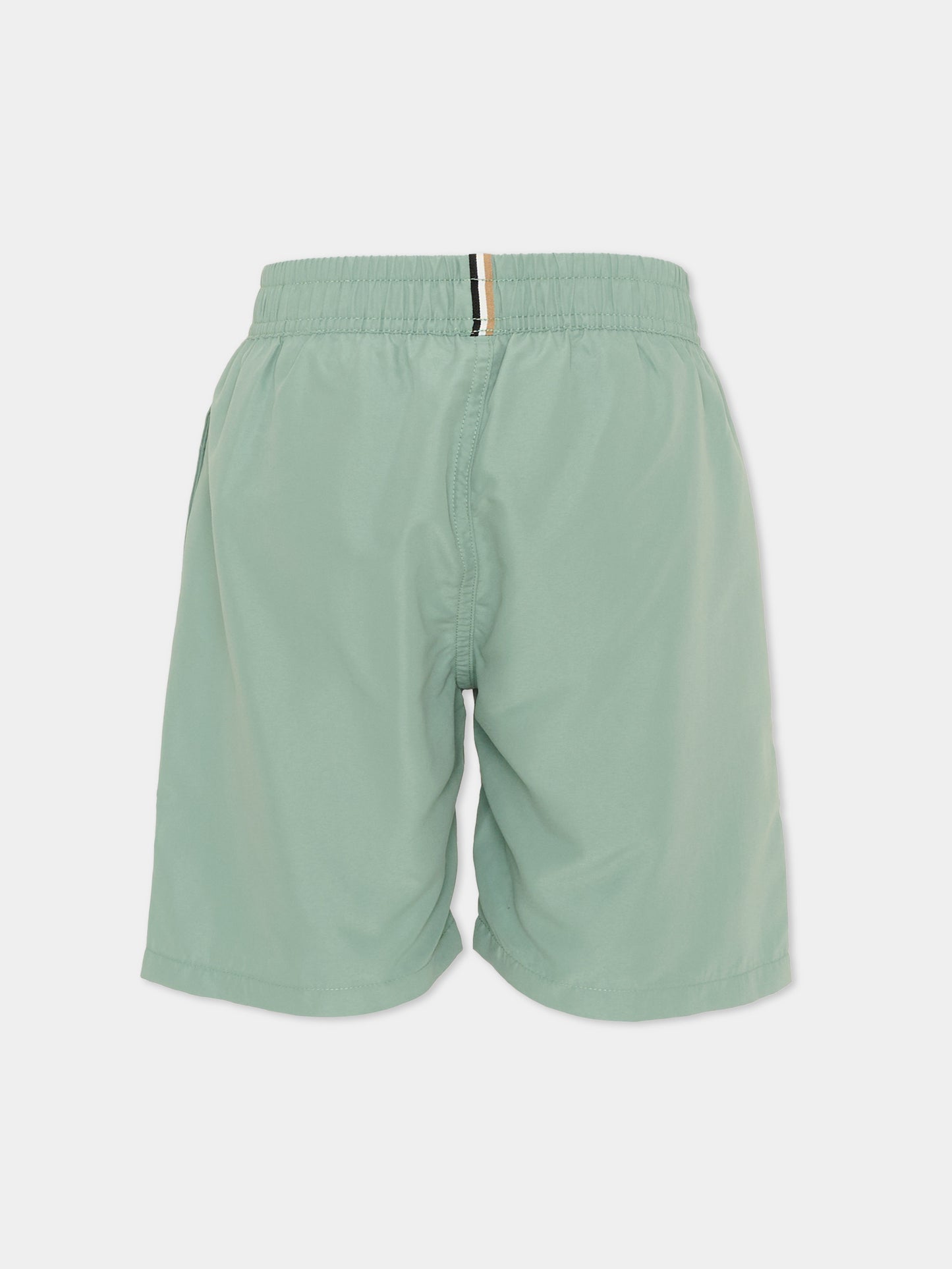 Boxer mare verde per bambino logo BOSS,Boss,J53171 64U