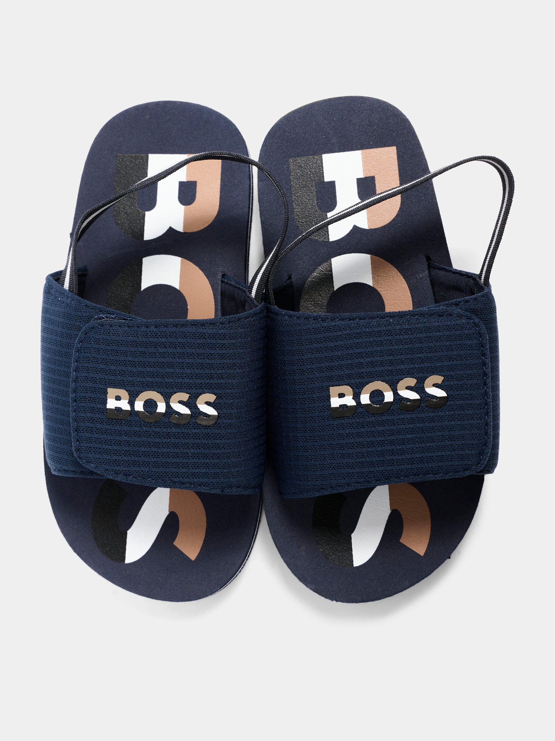 Sandali blu per bambino con logo,Boss,J53242 849