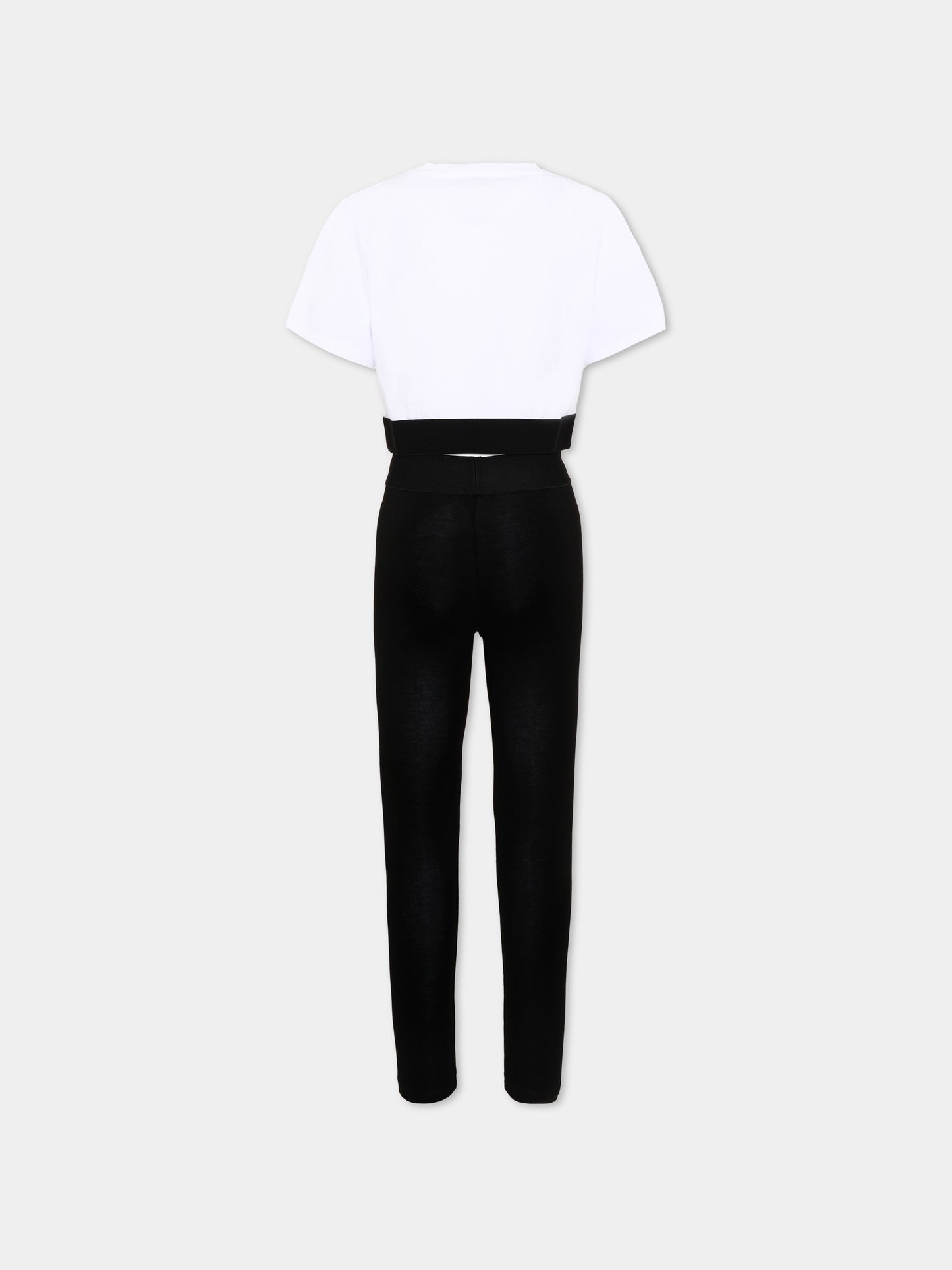 Completo sportivo nero per bambina con logo,Dkny,D62569 N50