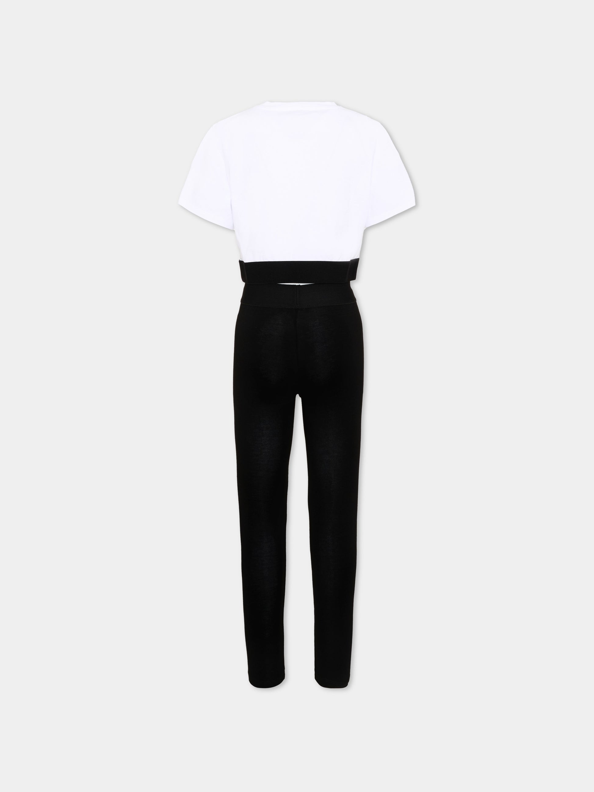 Completo sportivo nero per bambina con logo,Dkny,D62569 N50