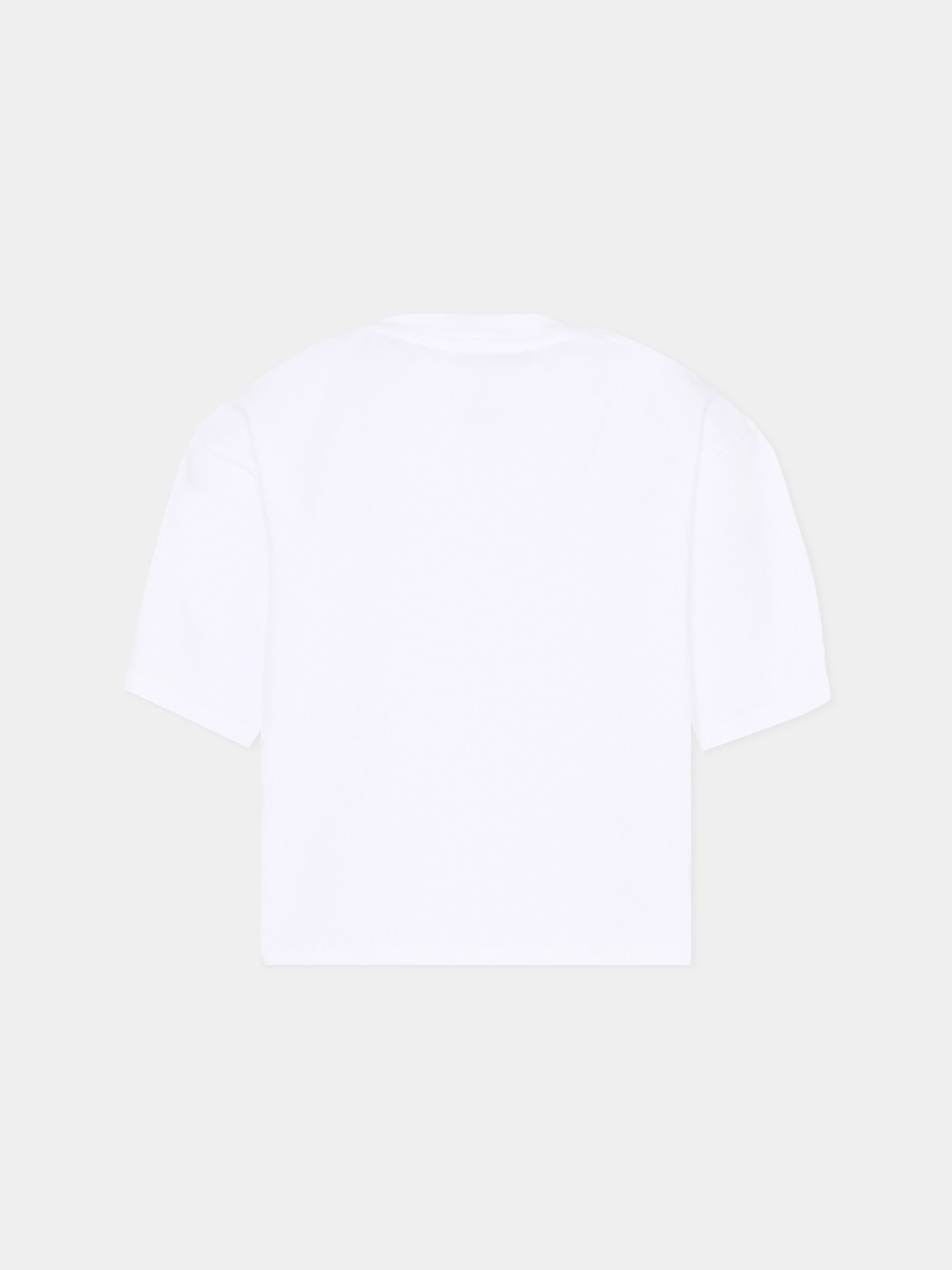 T-Shirt bianca per bambina con logo,Dkny,D62621 N54