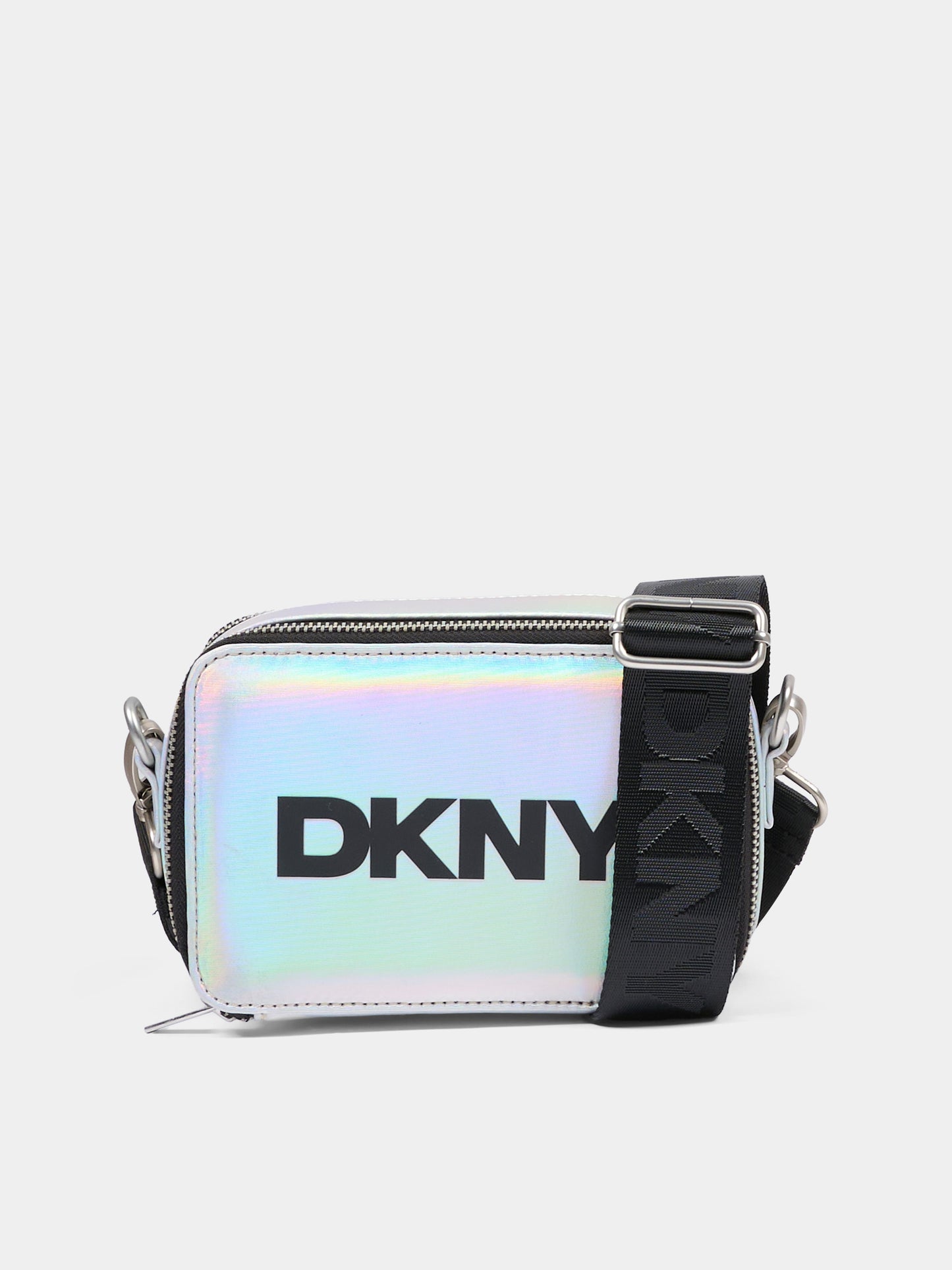 Borsa argento per bambina con logo,Dkny,D62639 111