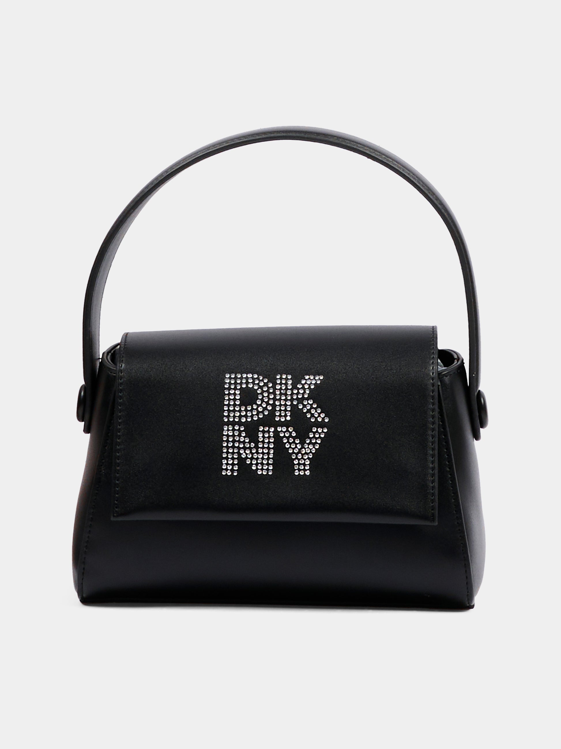 Borsa casual nera per bambina con logo,Dkny,D62685 09B