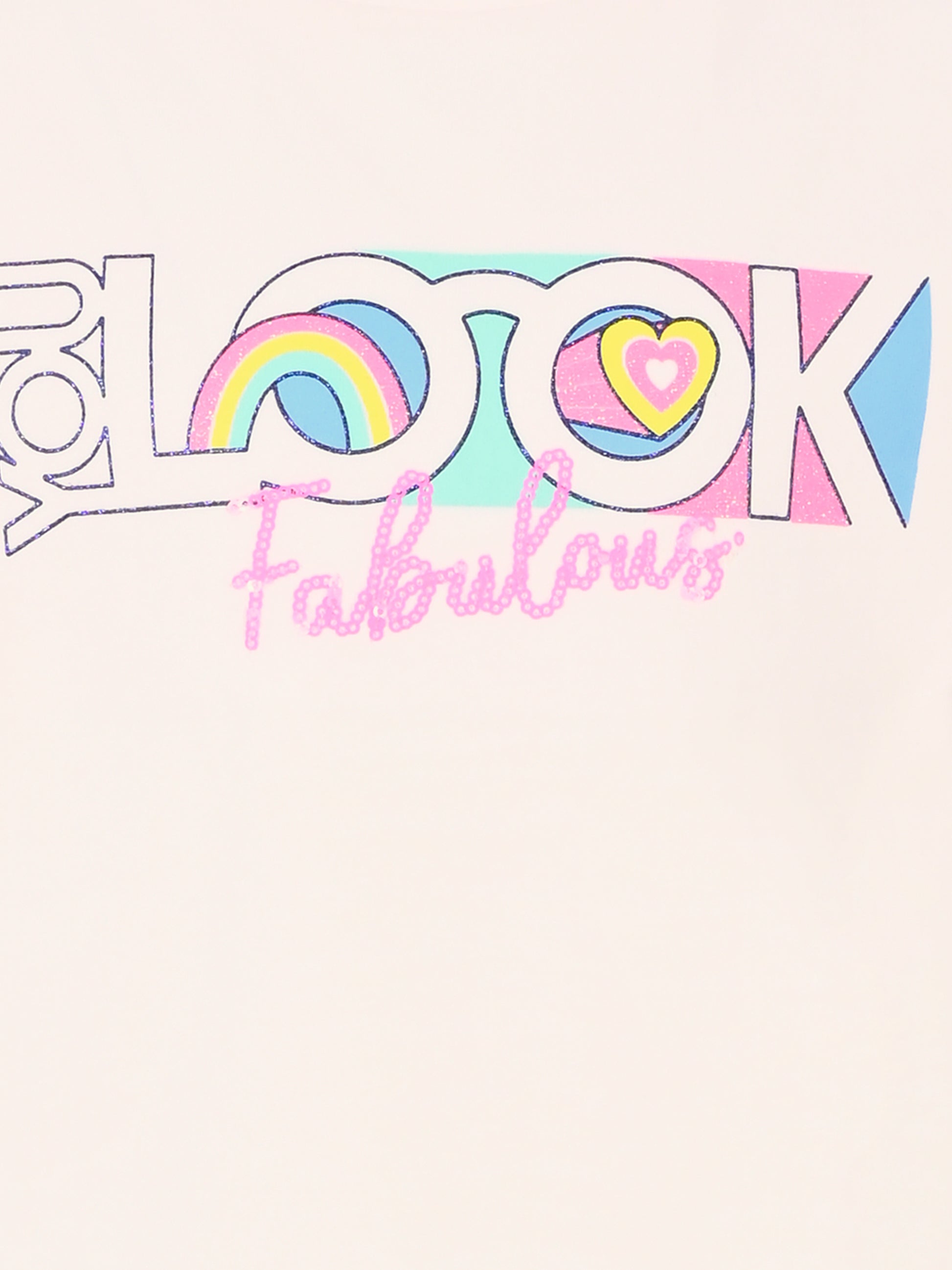 T-shirt rosa per bambina con scritta,Billieblush,U20481 44L