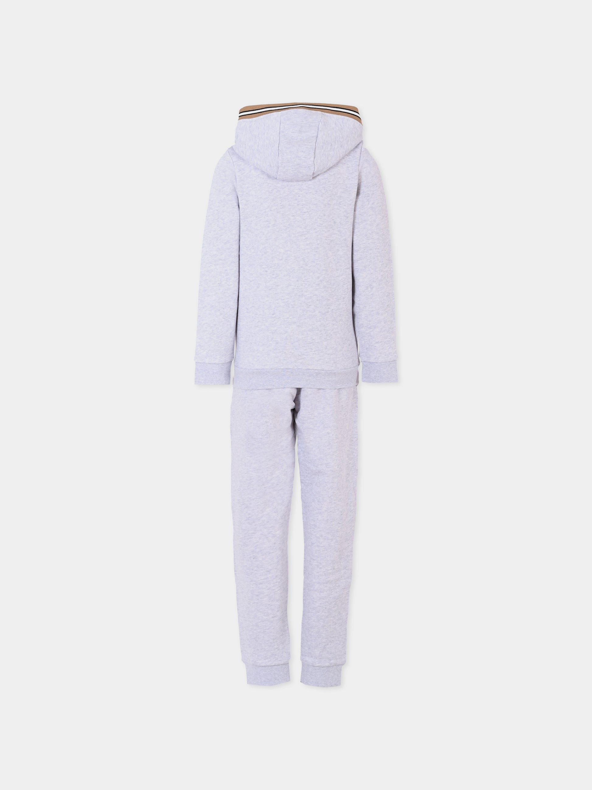 Completo grigio per bambino con logo,Boss,J51135 A32