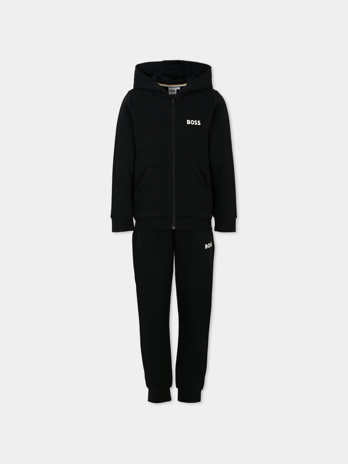 Completo nero per bambino con logo,Boss,J51136 09B