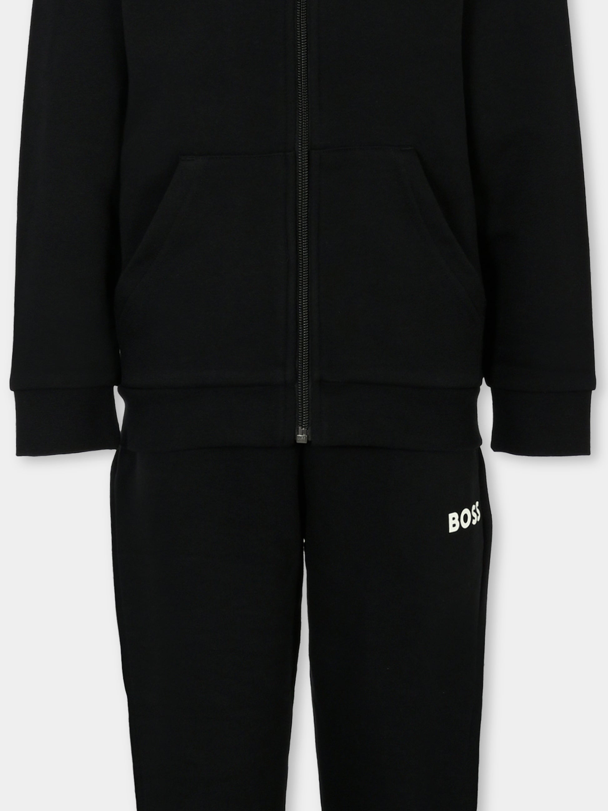 Completo nero per bambino con logo,Boss,J51136 09B
