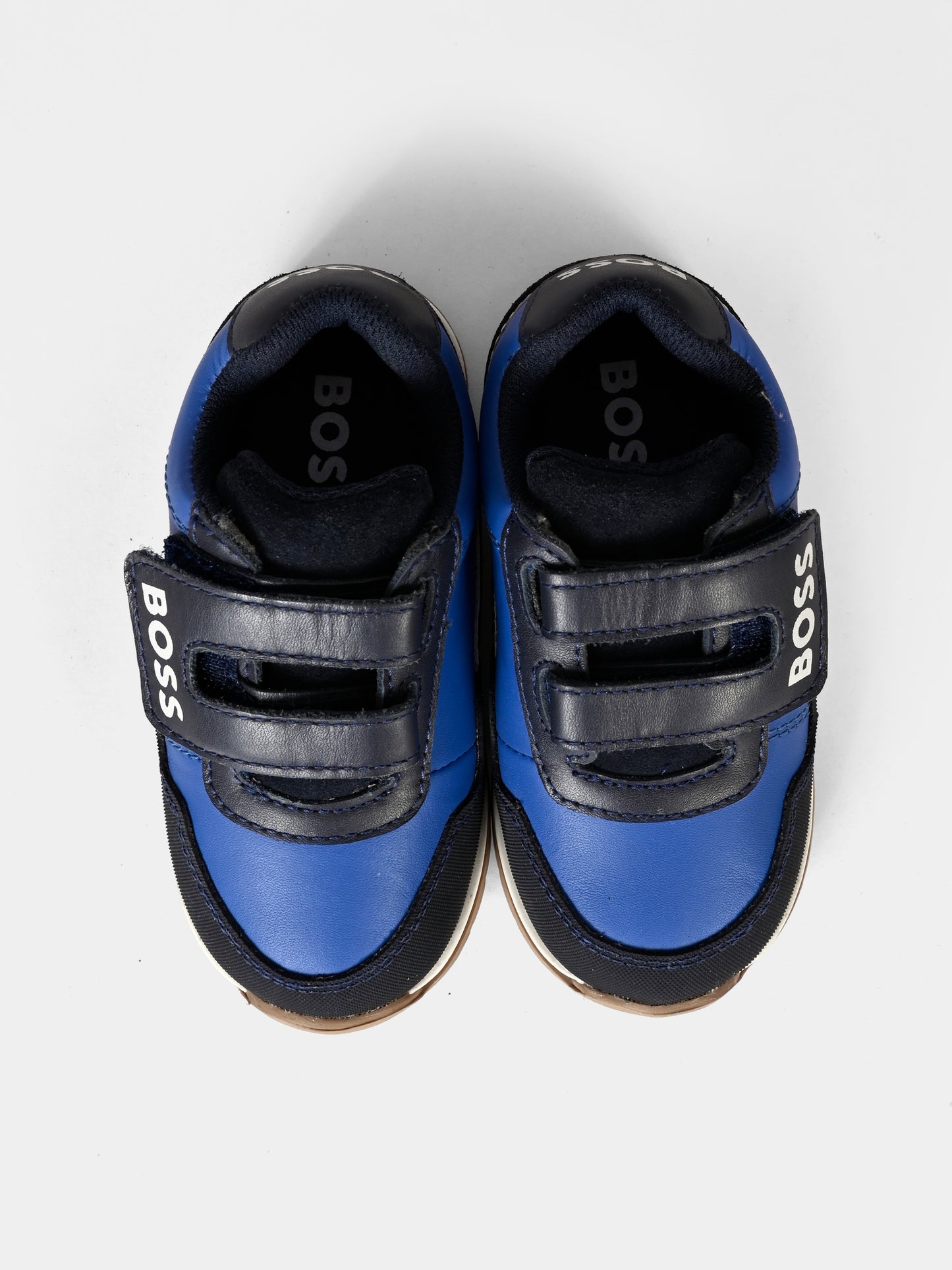 Sneakers blu per bambino con logo,Boss,J51337 849