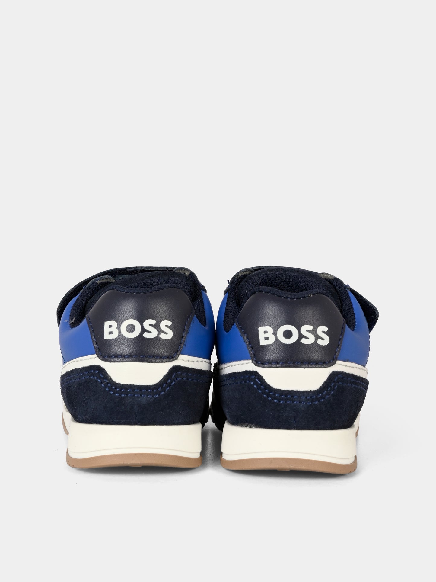 Sneakers blu per bambino con logo,Boss,J51337 849