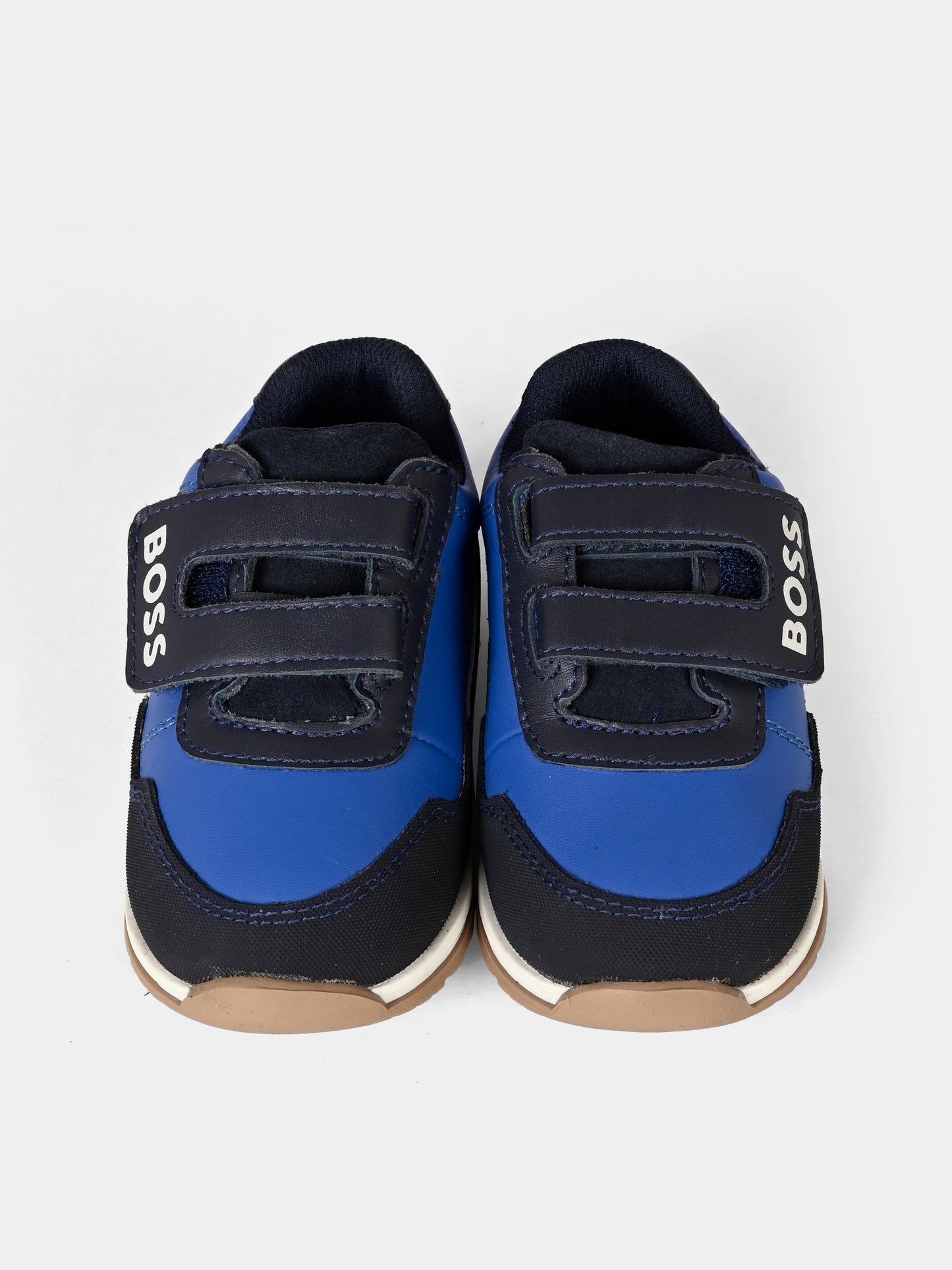 Sneakers blu per bambino con logo,Boss,J51337 849