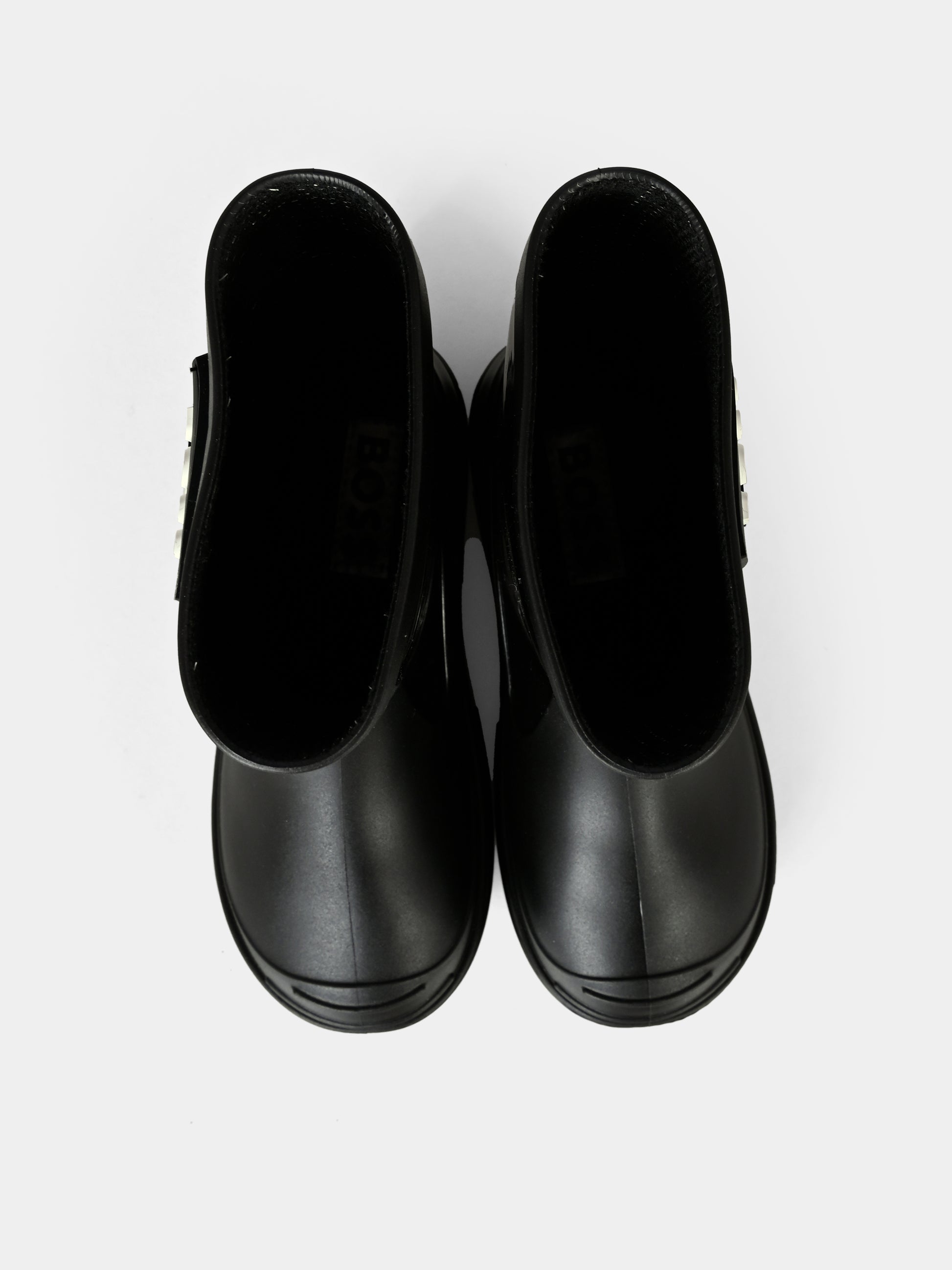 Stivali da pioggia neri per bambino con patch,Boss,J51338 09B