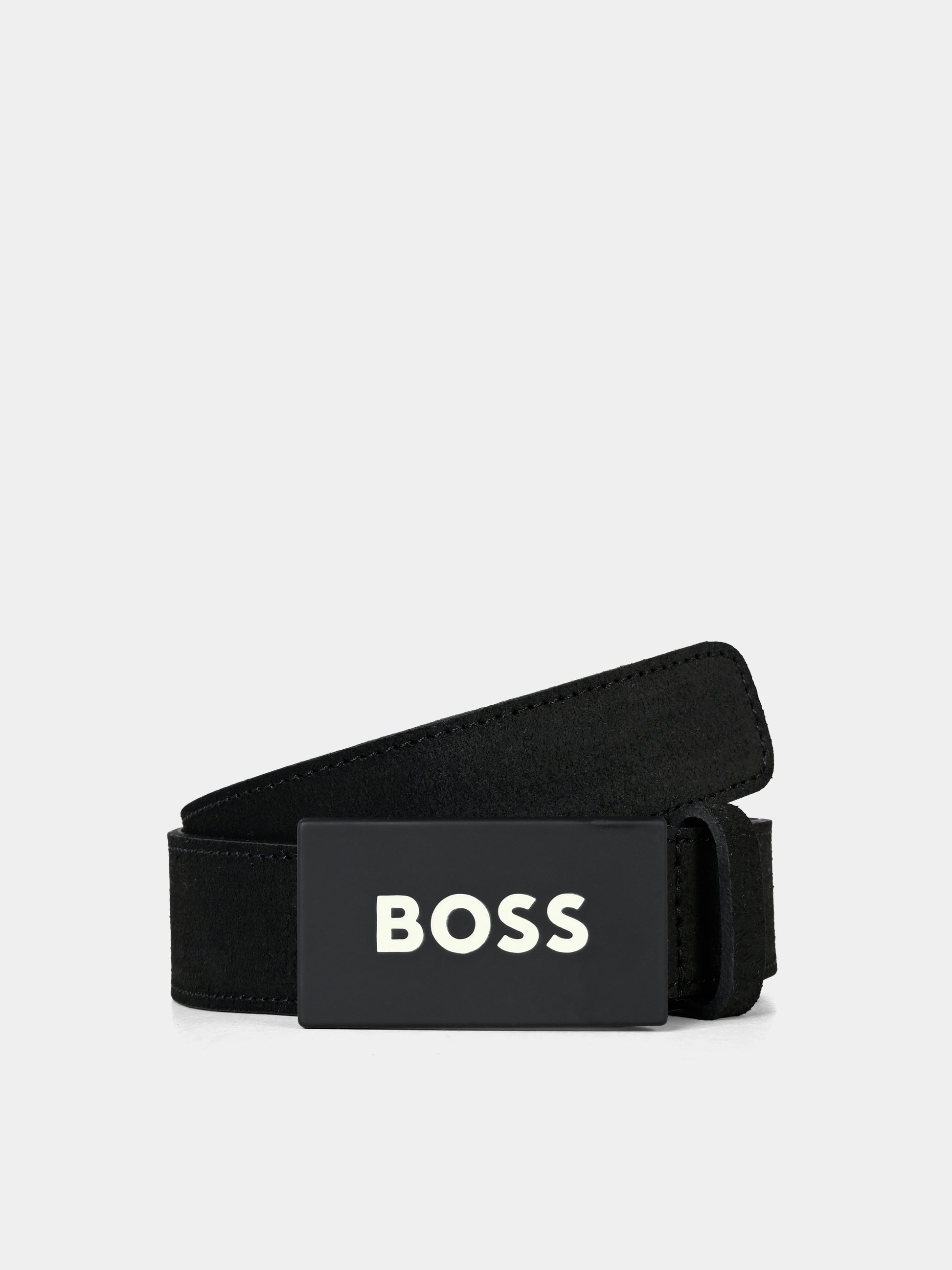Cintura nera per bambino con logo,Boss,J51574 09B