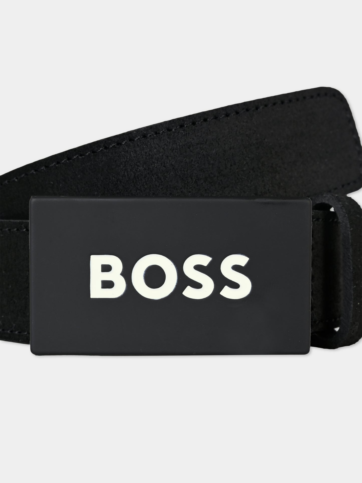 Cintura nera per bambino con logo,Boss,J51574 09B