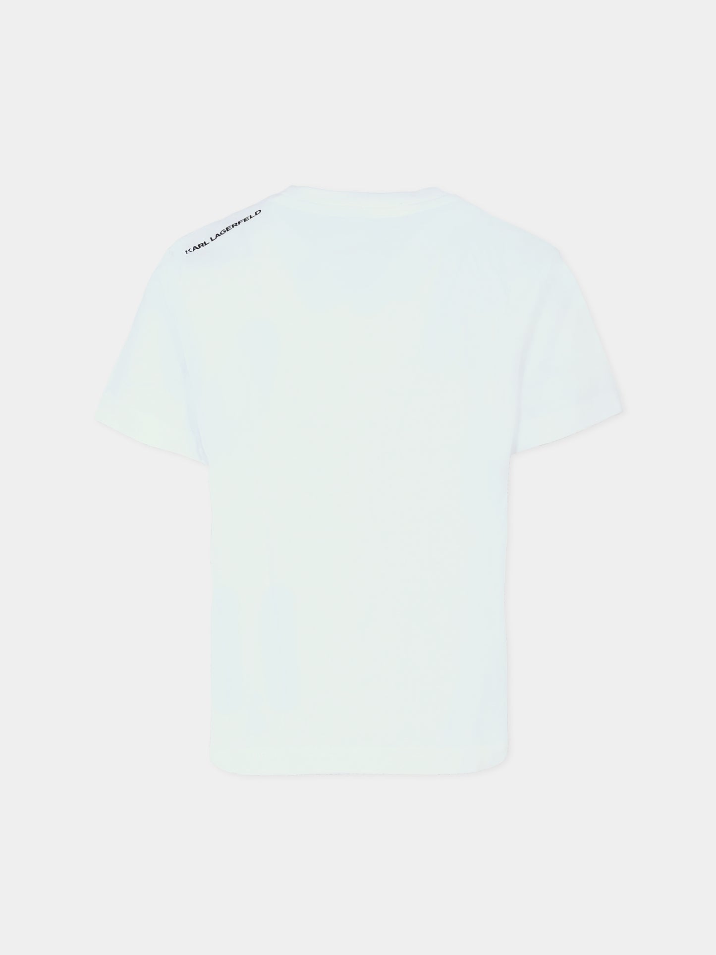 T-shirt bianca per bambini con logo,Karl Lagerfeld Kids,Z30254 10P