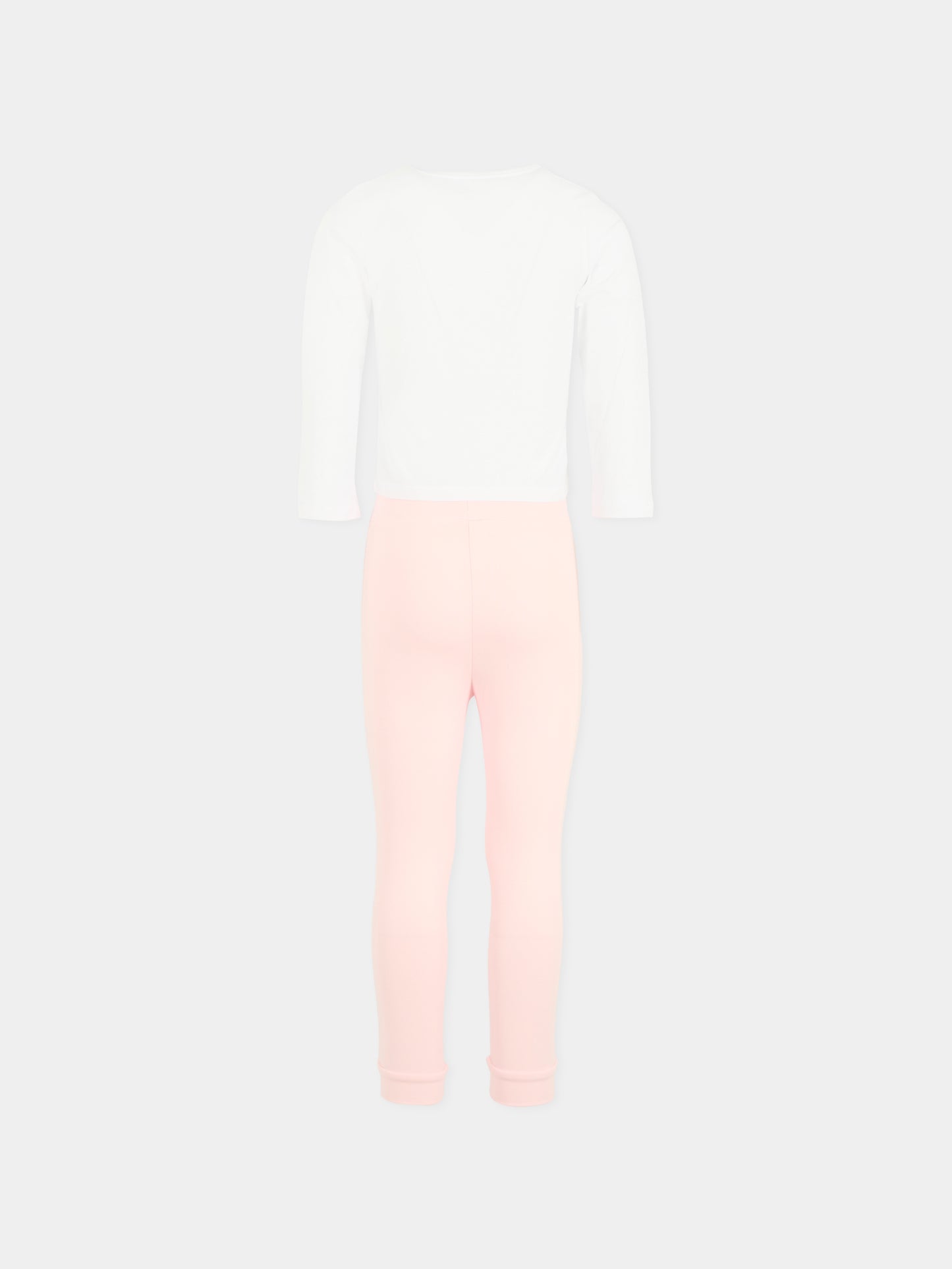 Completo rosa per bambina con stampa Choupette,Karl Lagerfeld Kids,Z30288 475