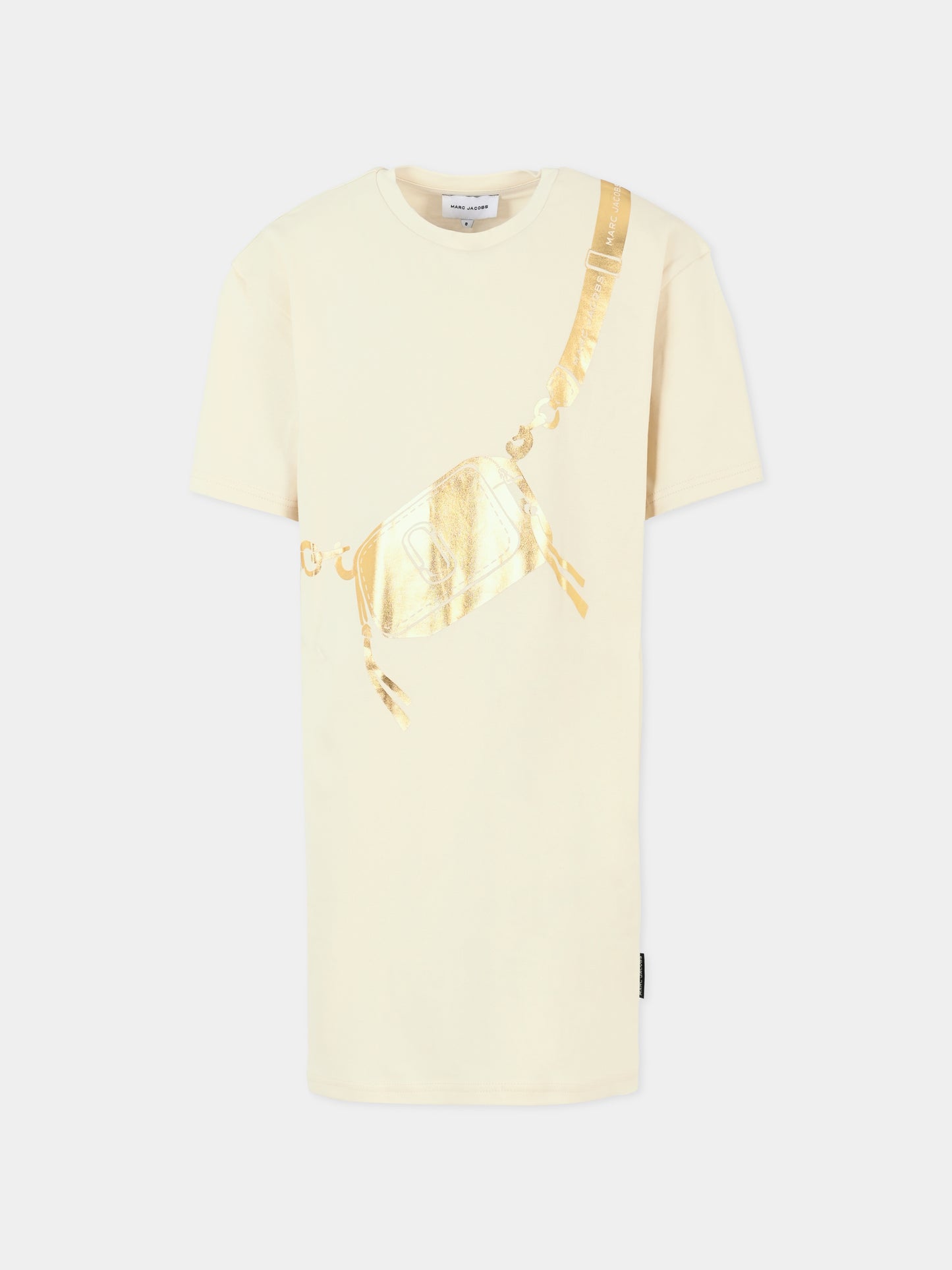 Vestito avorio per bambina con stampa borsa,Marc Jacobs,W60230 22A