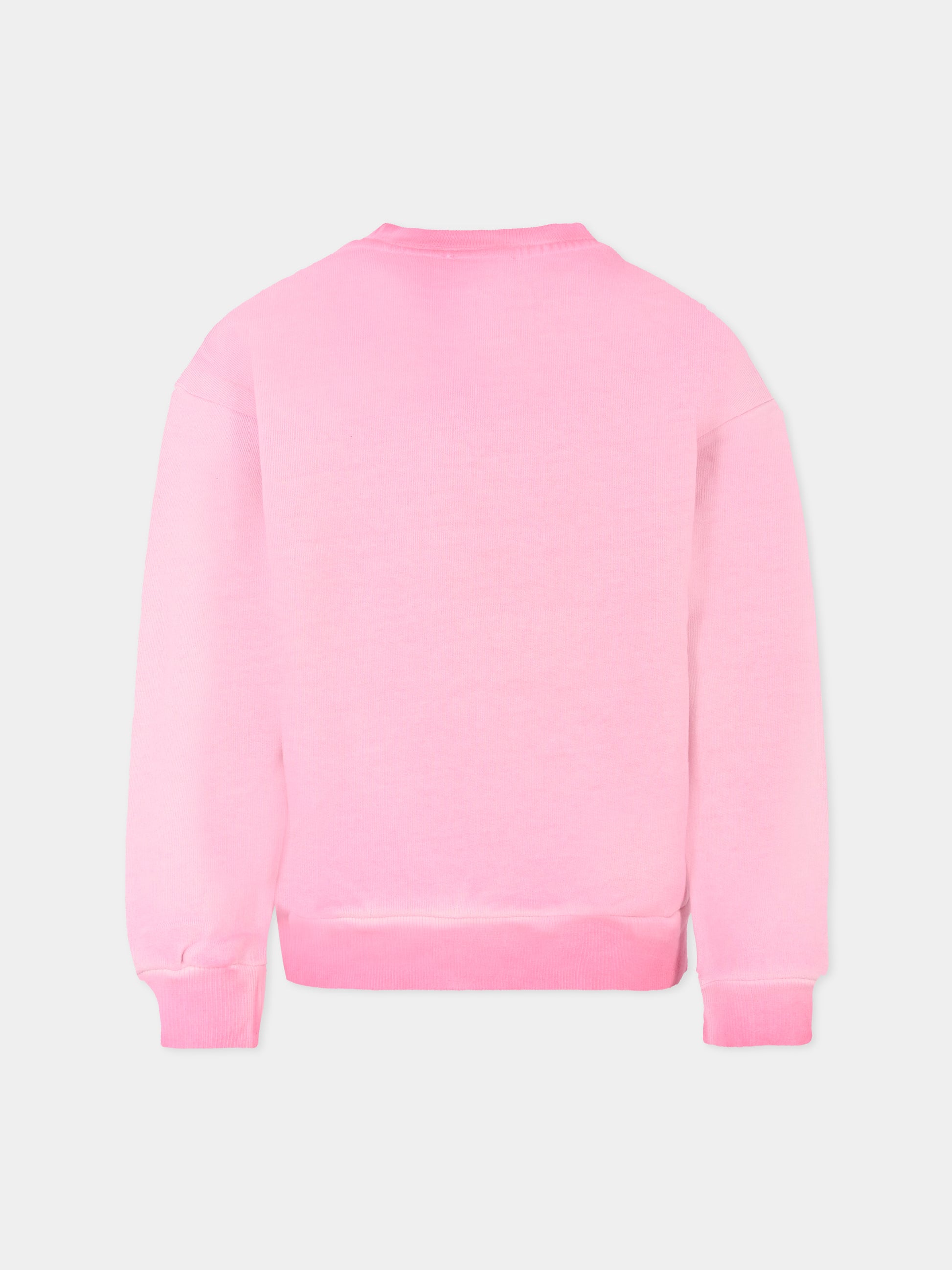 Felpa rosa per bambina con logo,Marc Jacobs,W60291 490