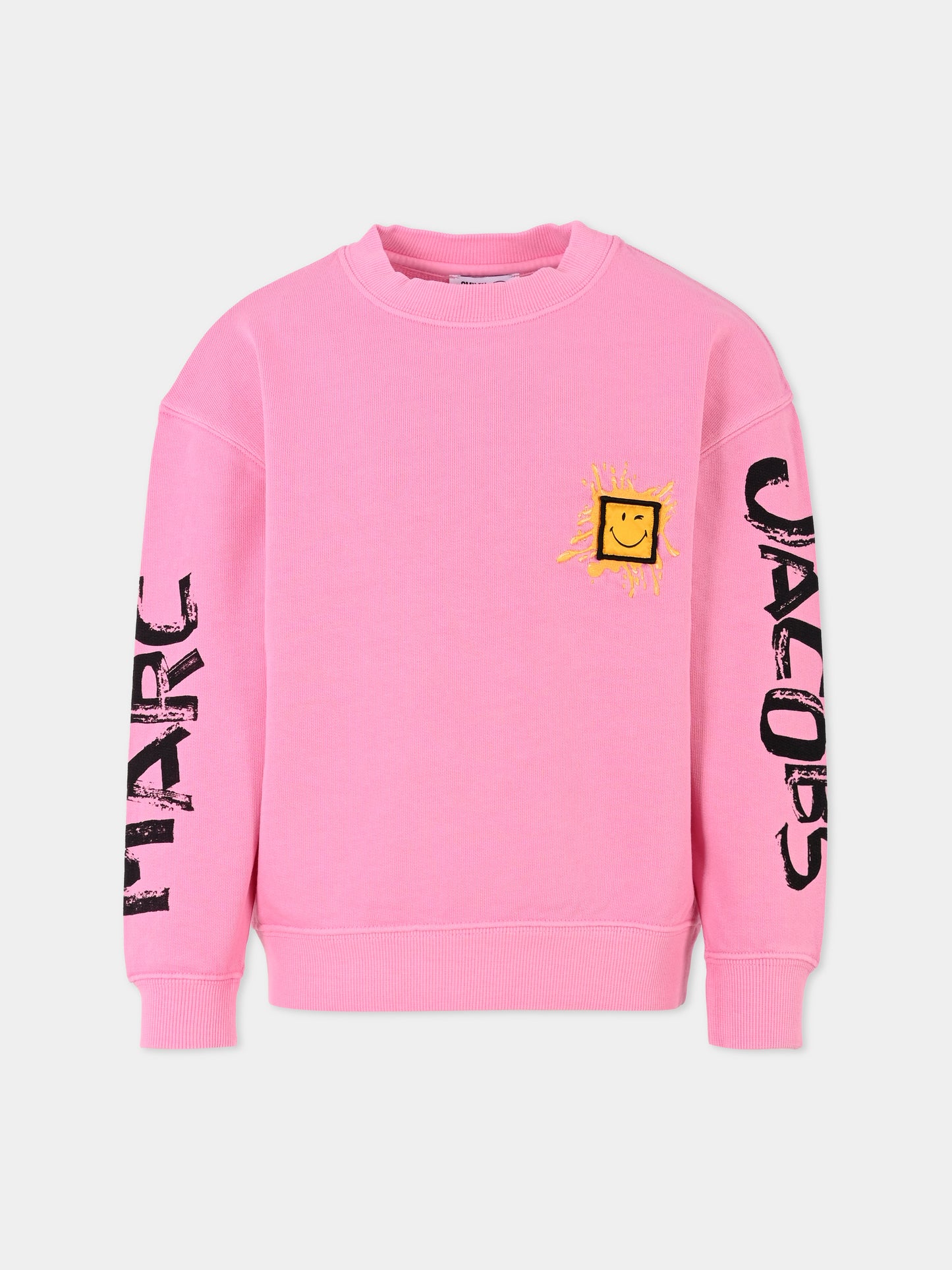 Felpa rosa per bambina con patch,Marc Jacobs,W60293 490