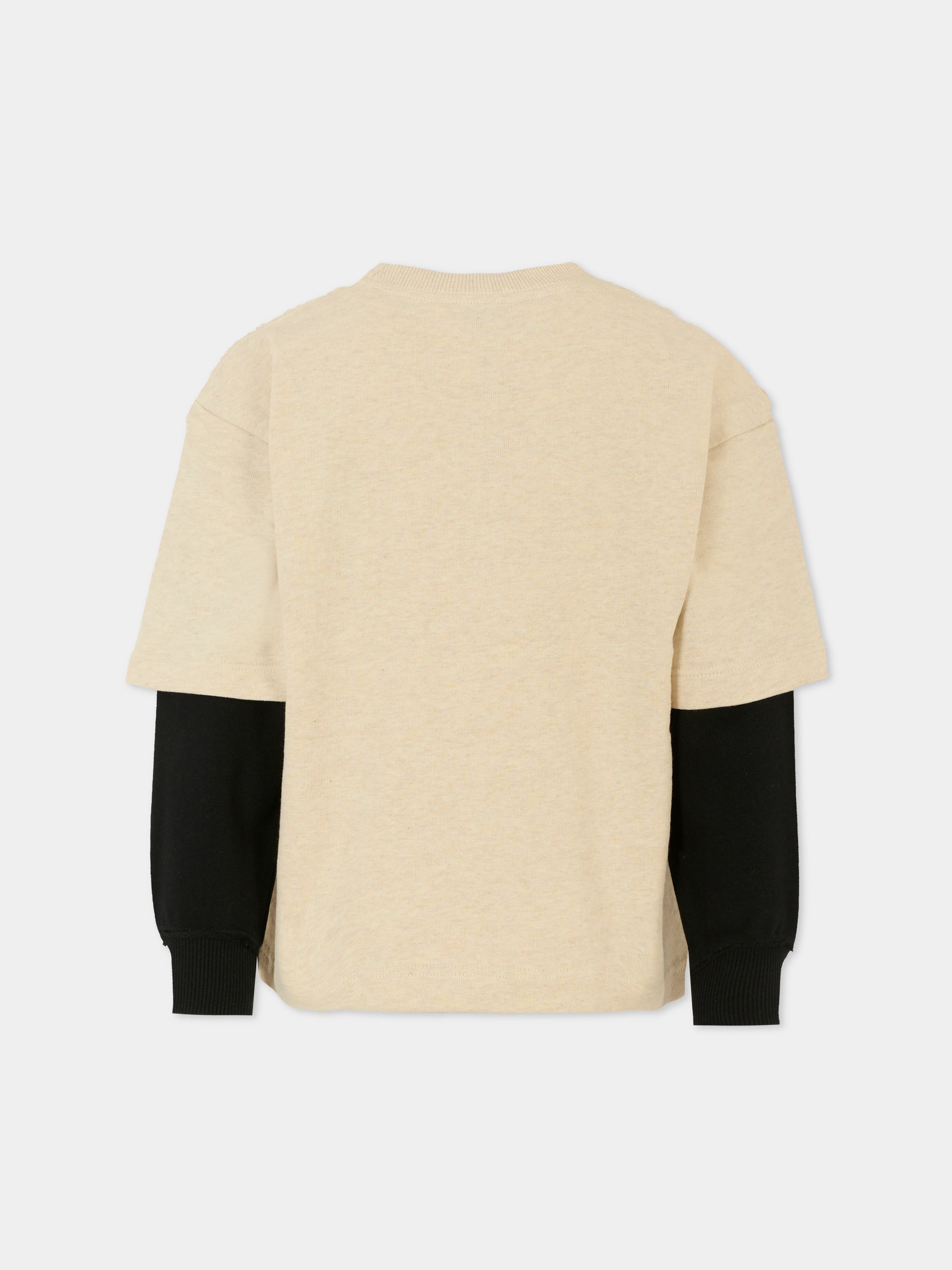 Felpa beige per bambino con logo,Marc Jacobs,W60297 21D