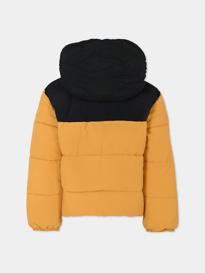 Piumino giallo per bambino con logo,Timberland,T60246 589