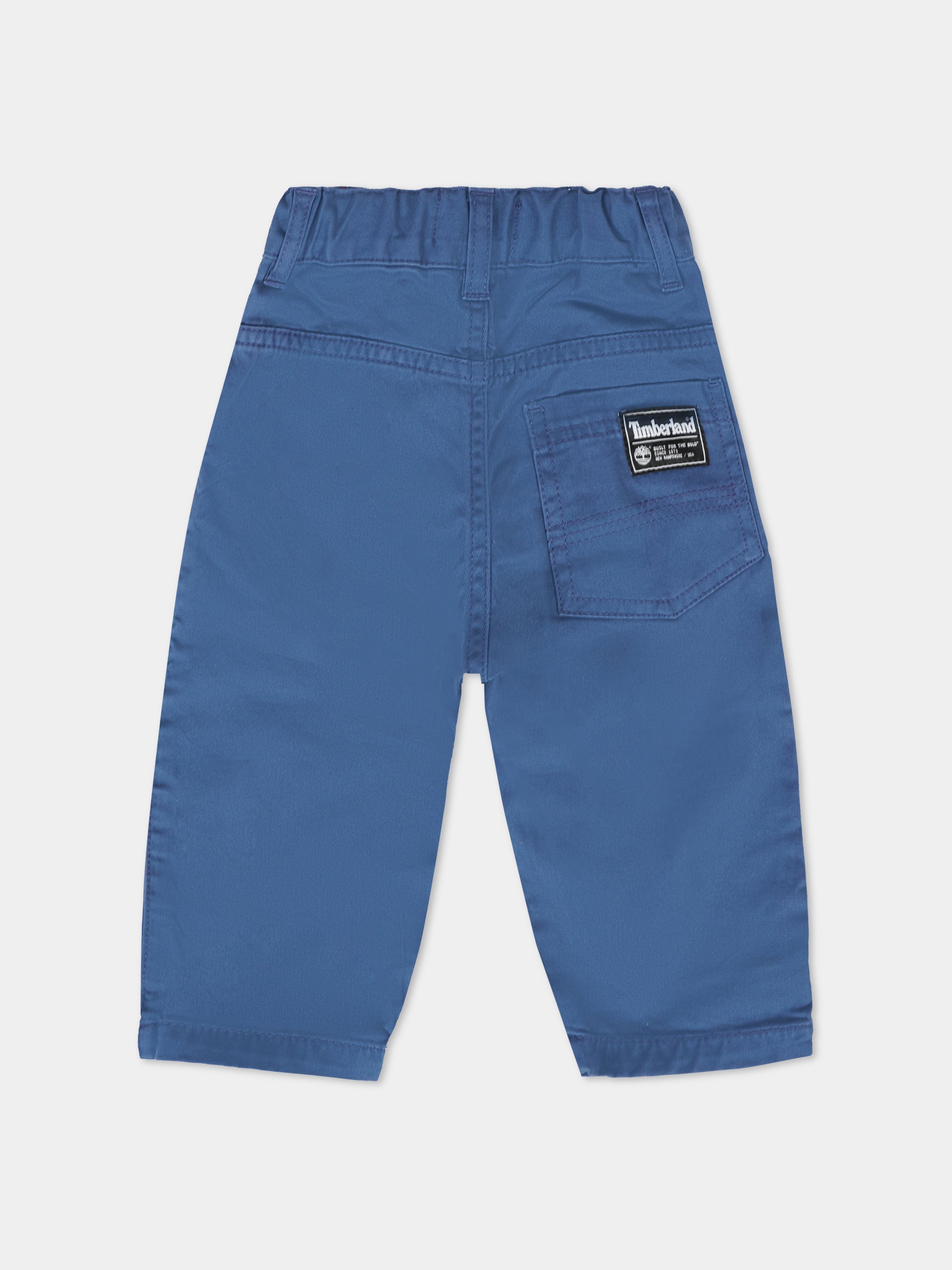 Pantaloni blu per neonato con patch,Timberland,T60274 827