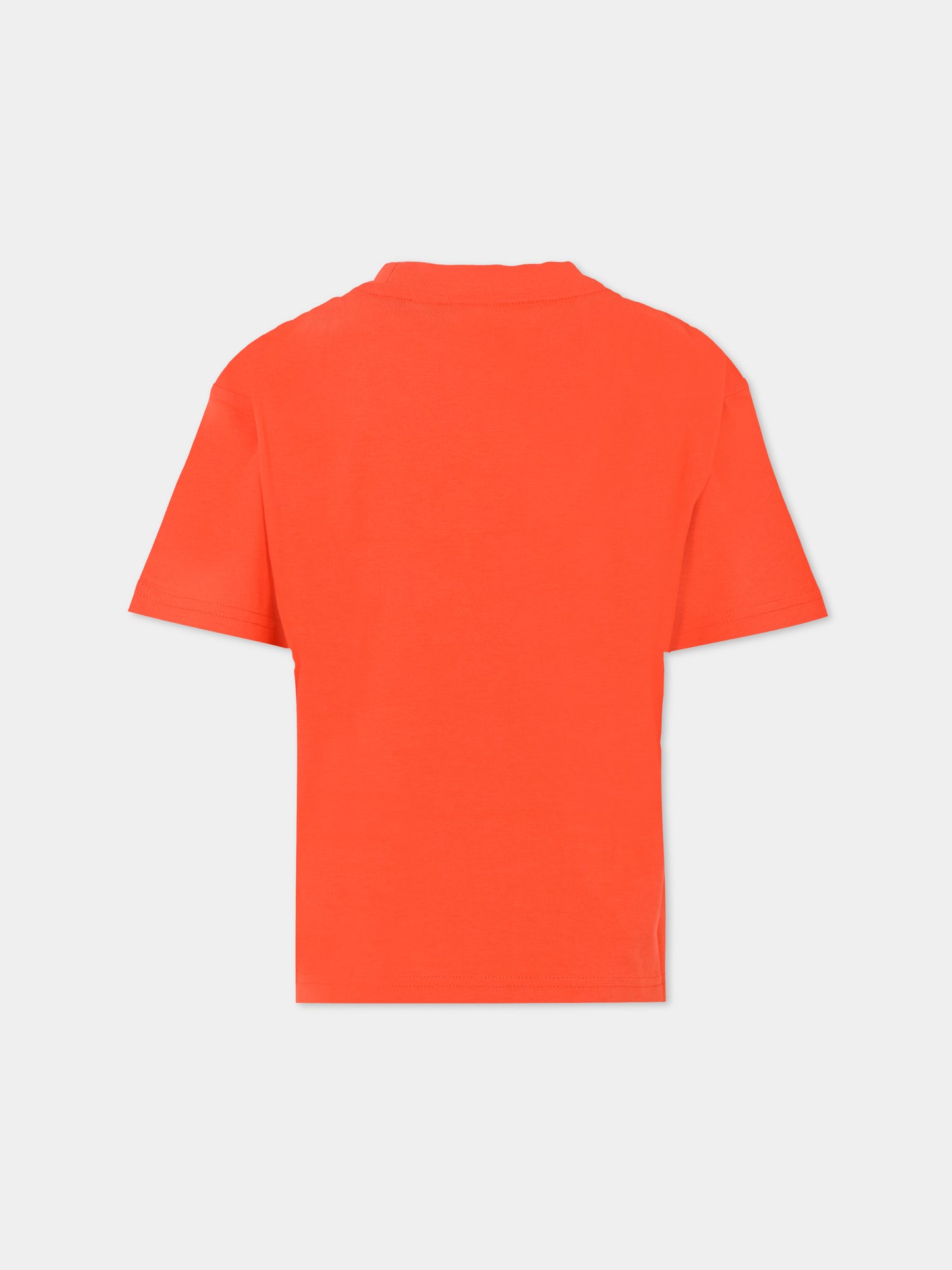 T-shirt rossa per bambino con stampa paesaggio,Timberland,T60297 98G