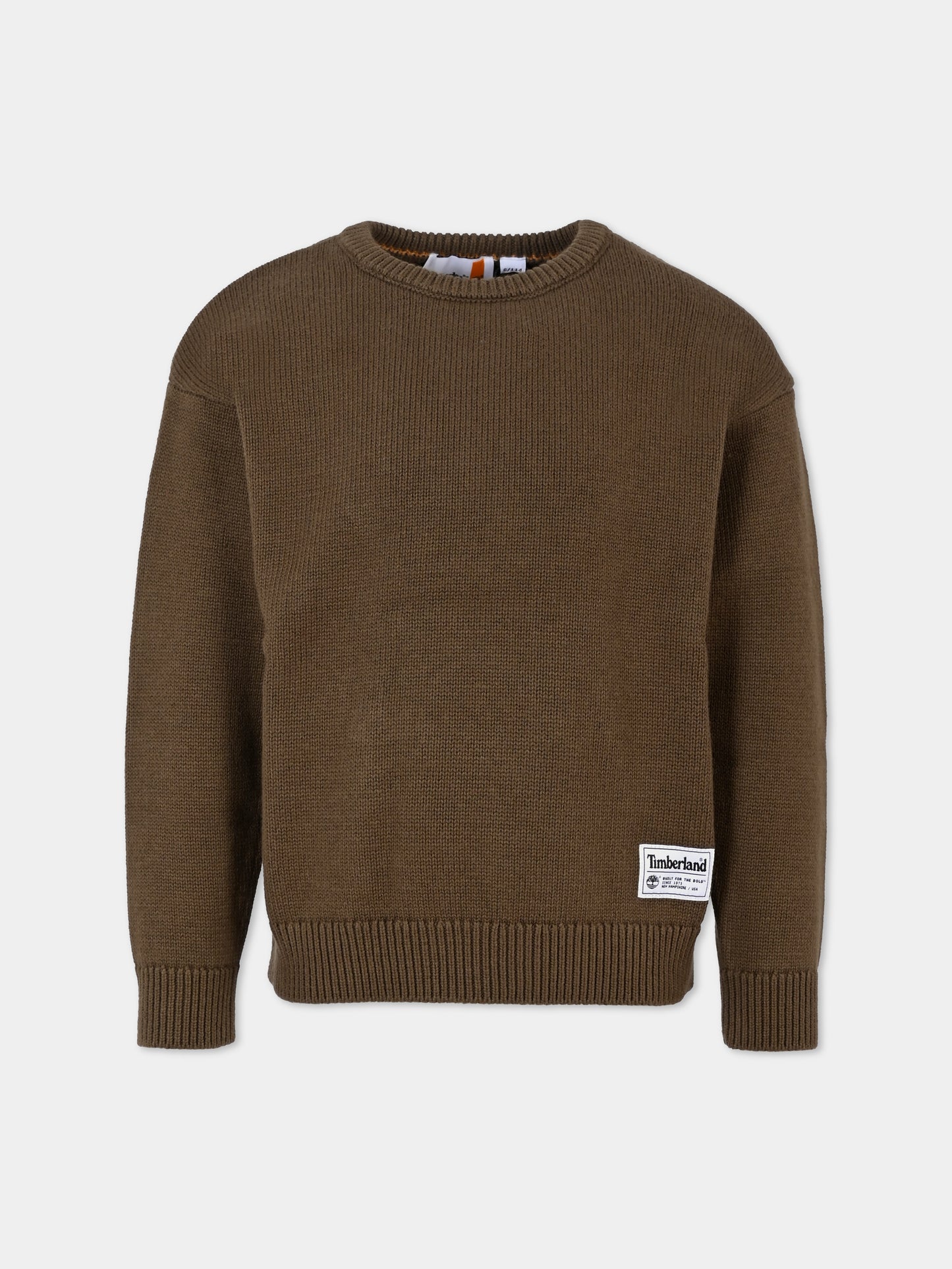 Maglione verde per bambino con logo,Timberland,T60321 64J