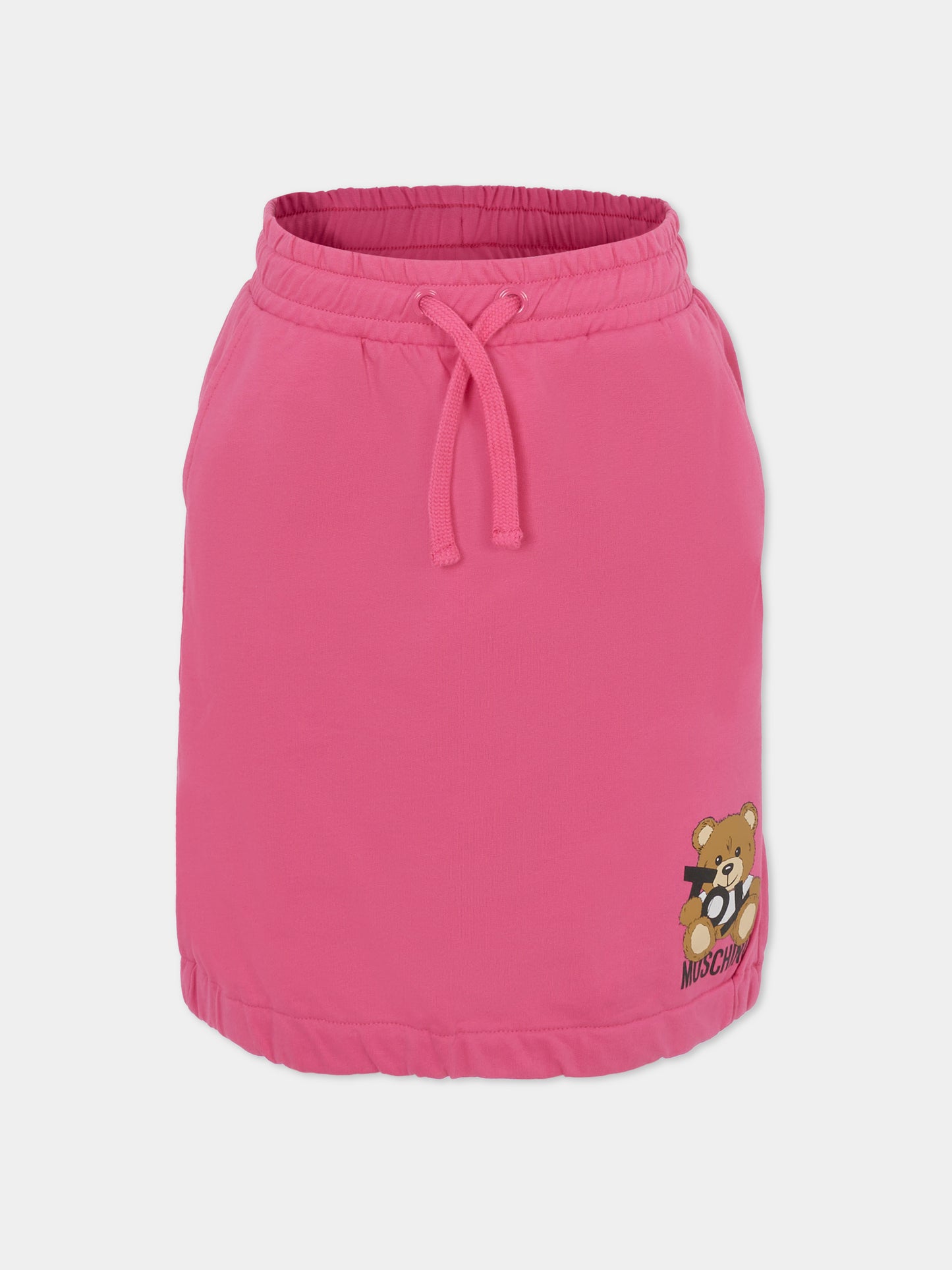 Gonna fucsia per bambina con Teddy Bear,Moschino Kids,HDJ03O LCA19 50533