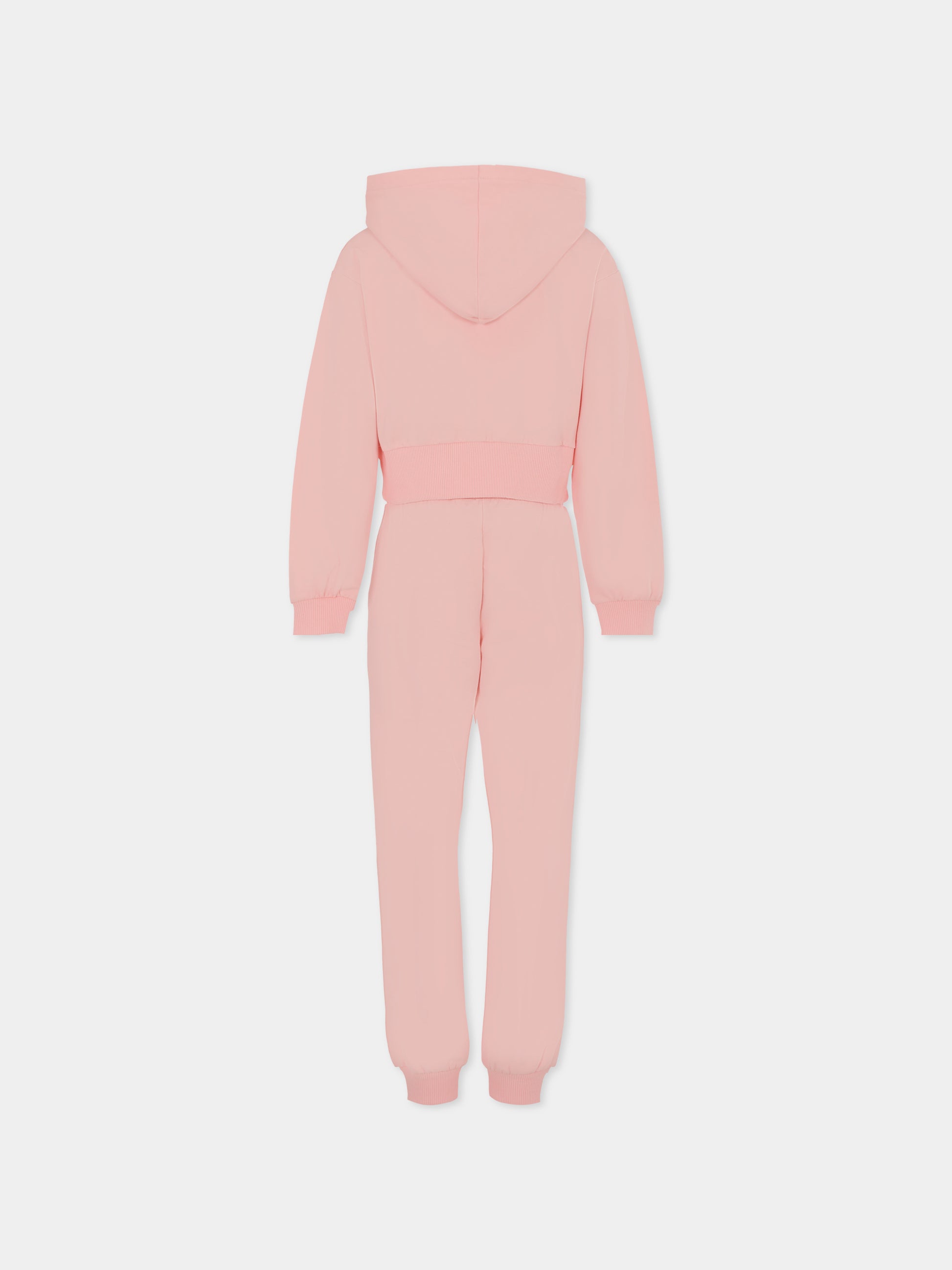 Completo rosa per bambina con Teddy Bear e cuore,Moschino Kids,HDK033 LDA00 50209