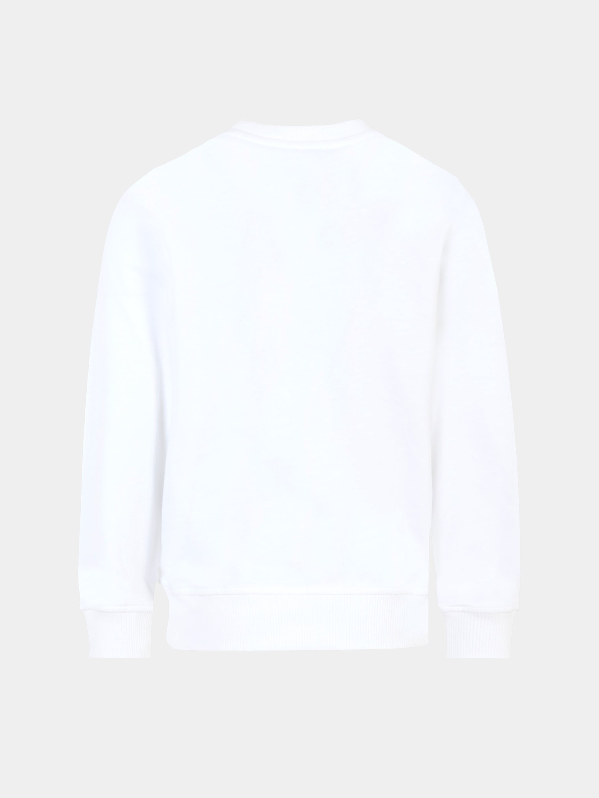 Felpa bianca per bambini con Teddy Bear,Moschino Kids,HUF08V LCA19 10101