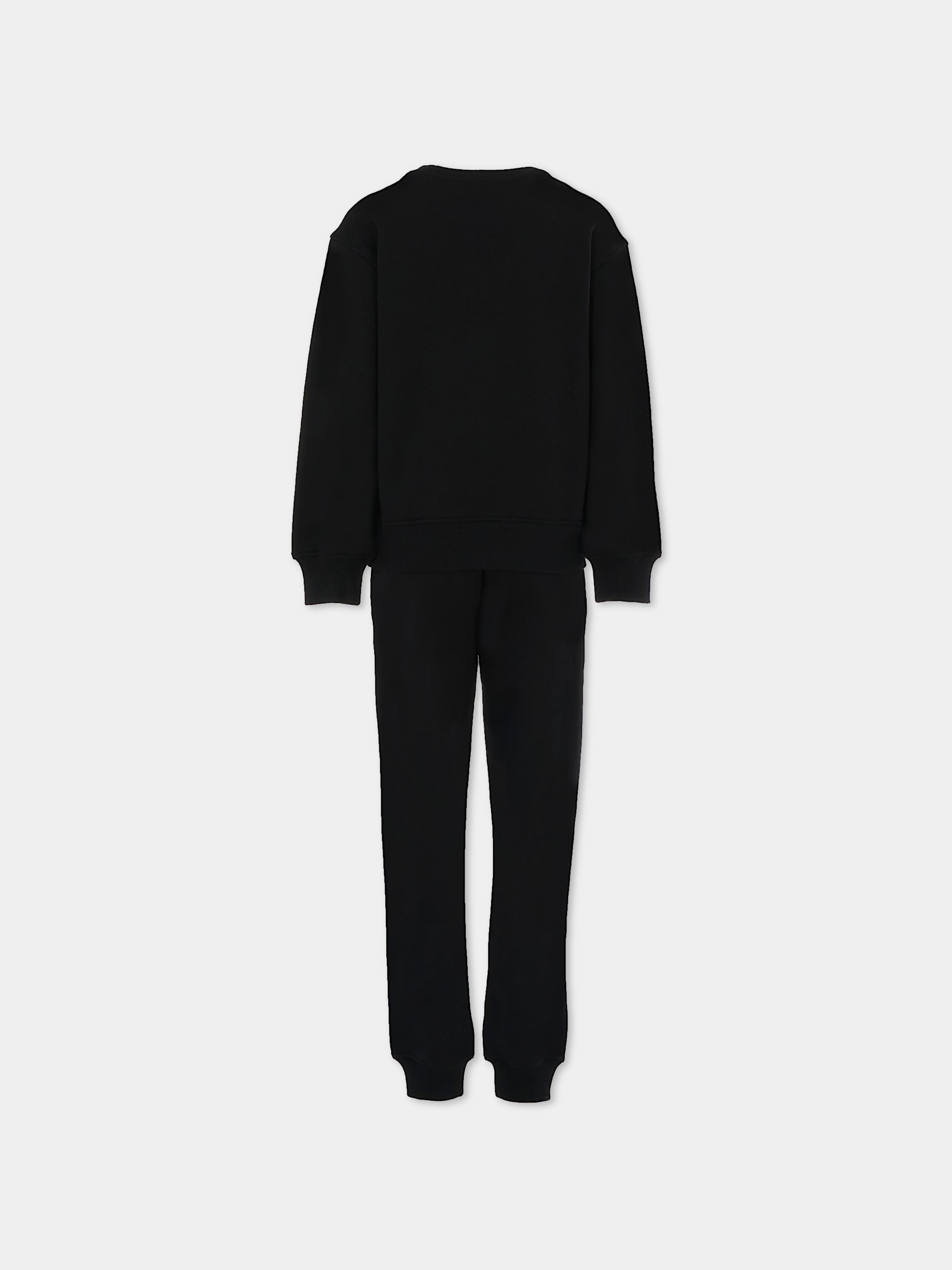 Completo nero per bambino con Teddy Bear e batteria,Moschino Kids,HUK047 LCA32 60100