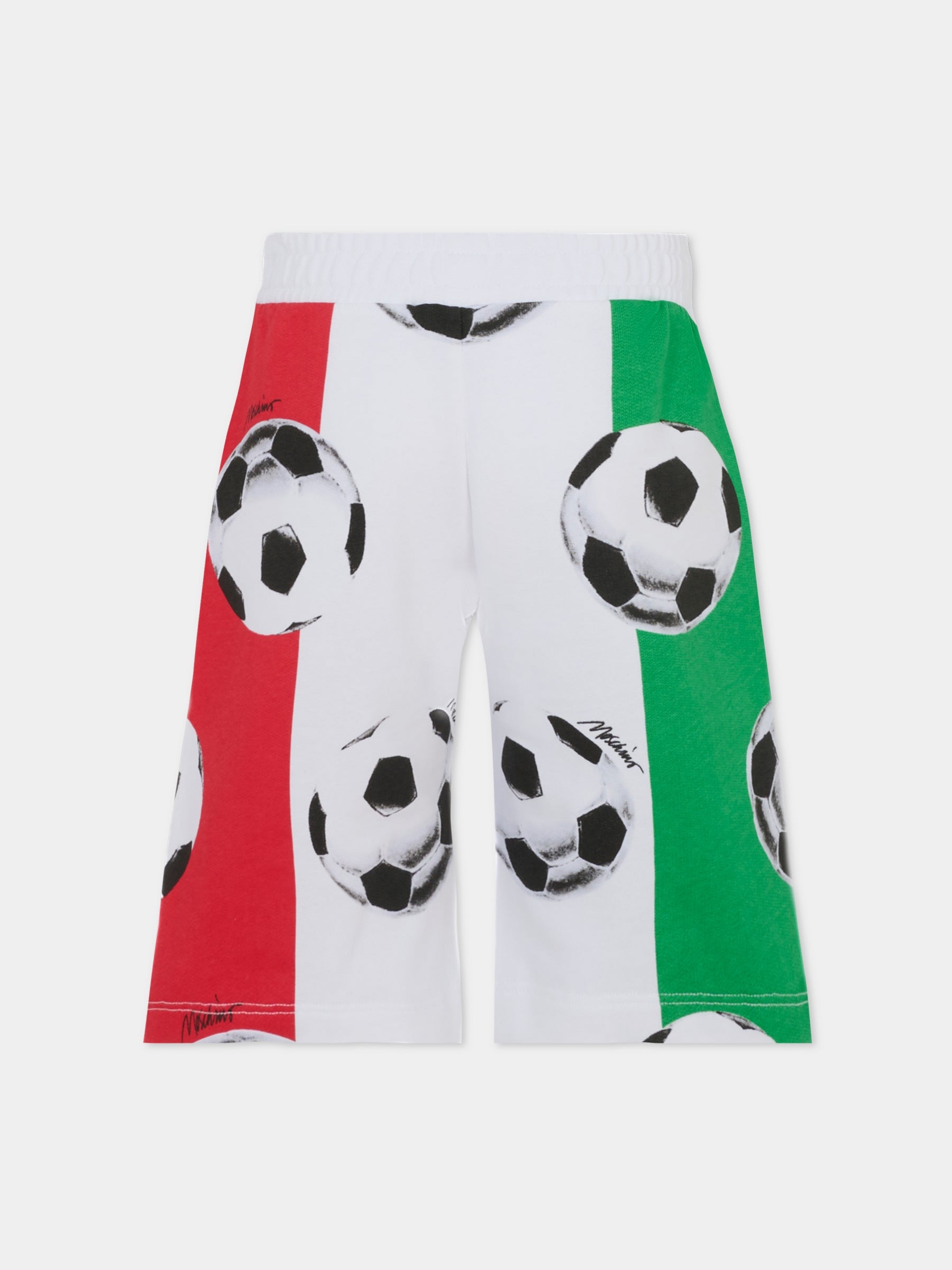 Shorts multicolor per bambino con pallone,Moschino Kids,HUQ02D LCA74 83311