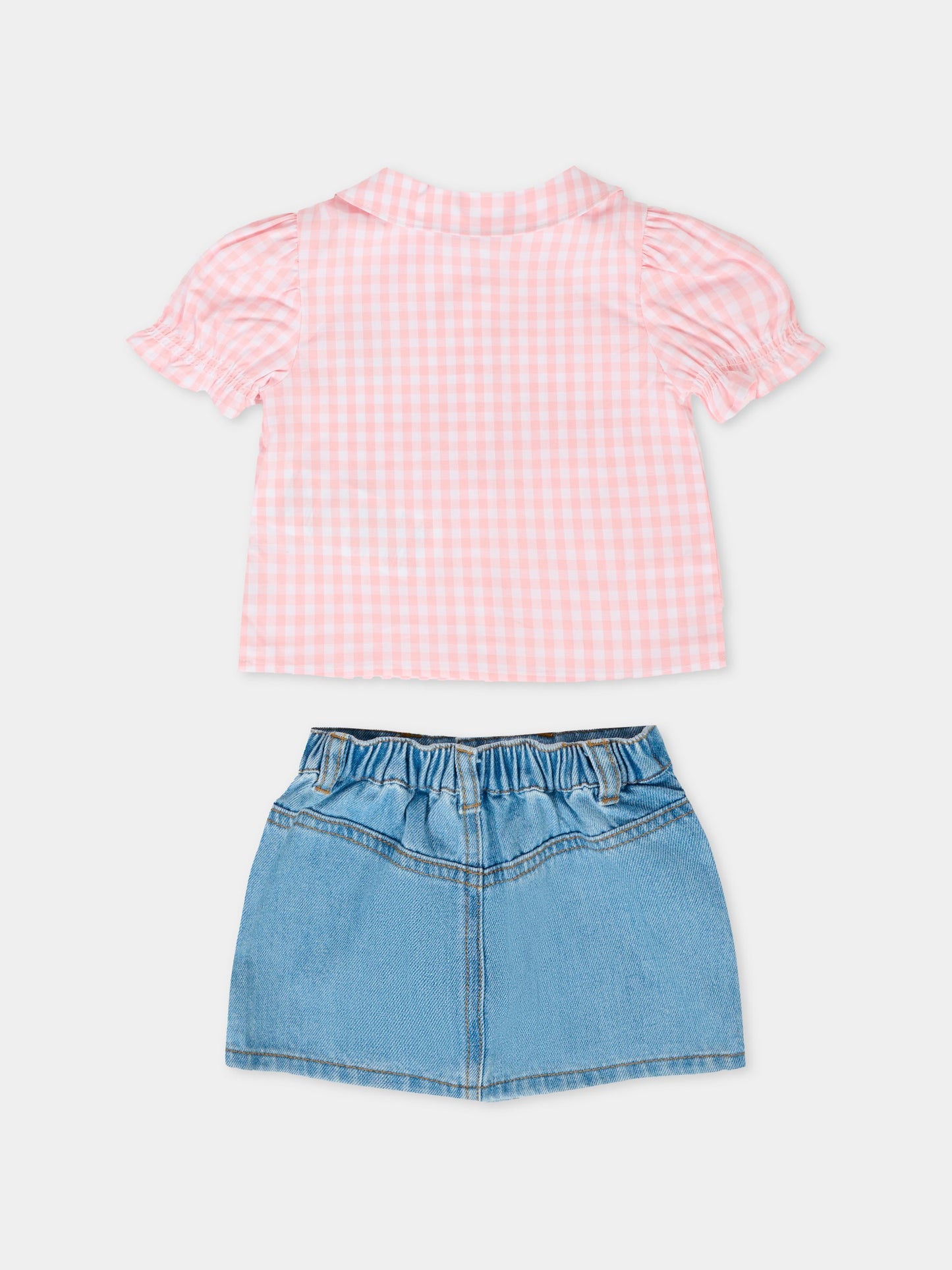 Completo rosa per neonata con Teddy Bear,Moschino Kids,MDG01B L0E34 41041