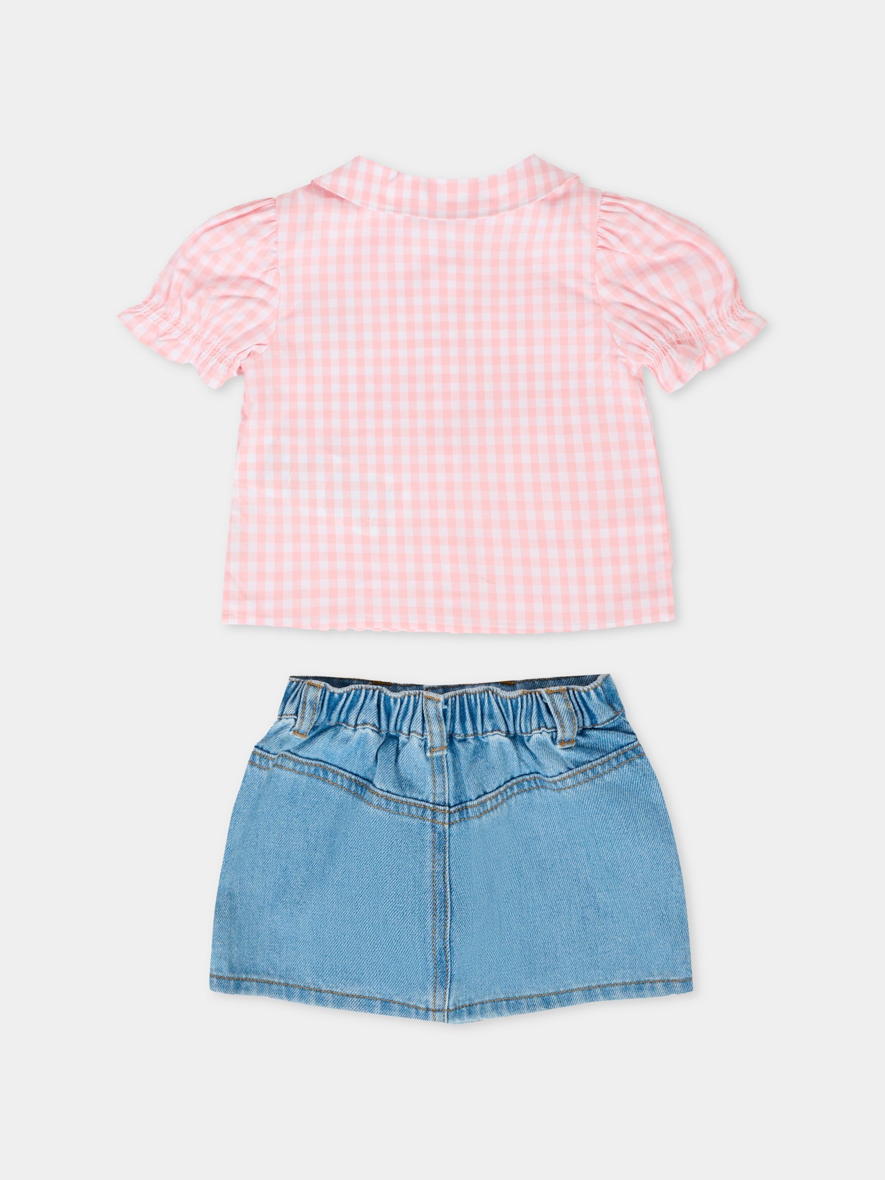 Completo rosa per neonata con Teddy Bear,Moschino Kids,MDG01B L0E34 41041