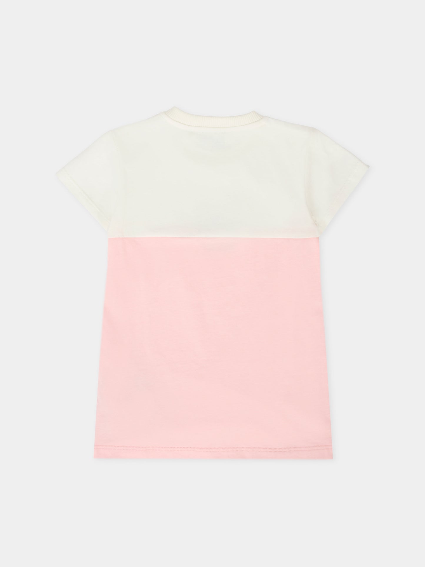 Vestito rosa per neonata con Teddy Bear,Moschino Kids,MDV0C5 LAA27 50209