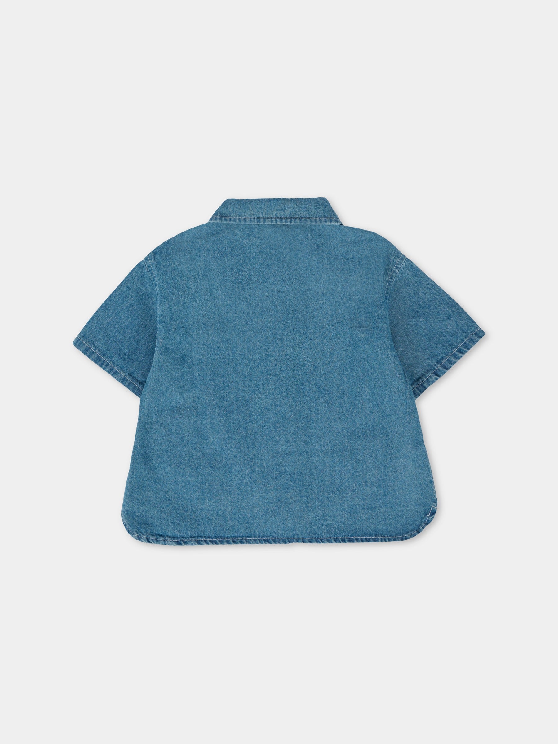 Camicia denim per neonati con Teddy Bear,Moschino Kids,MUC01F L0E13 40933