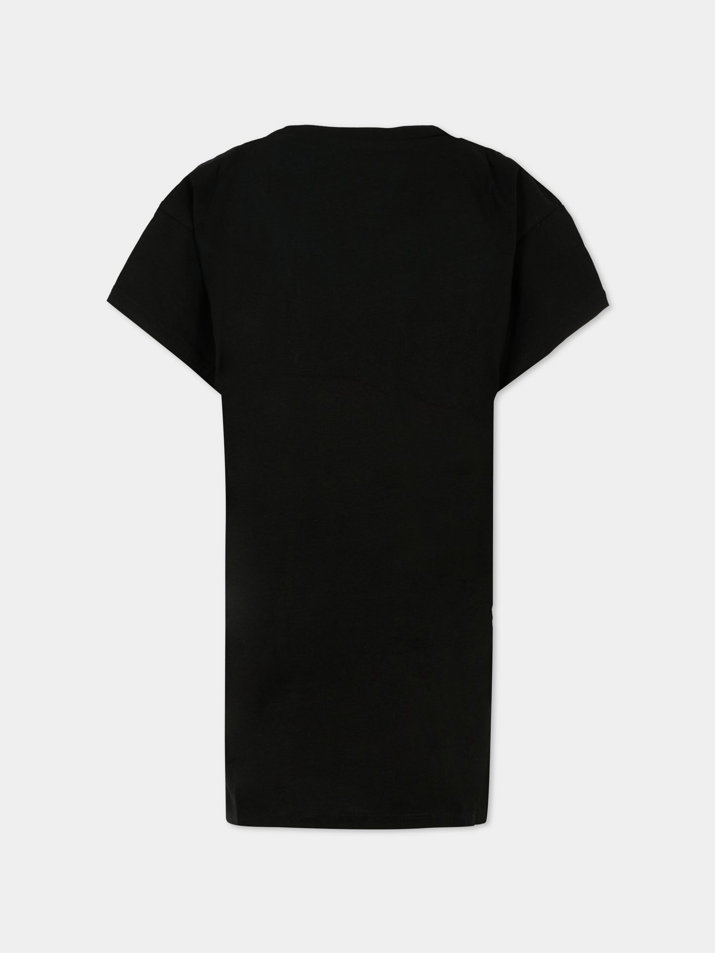 Vestito nero per bambina con logo,Diesel,J02285 0CATM K900