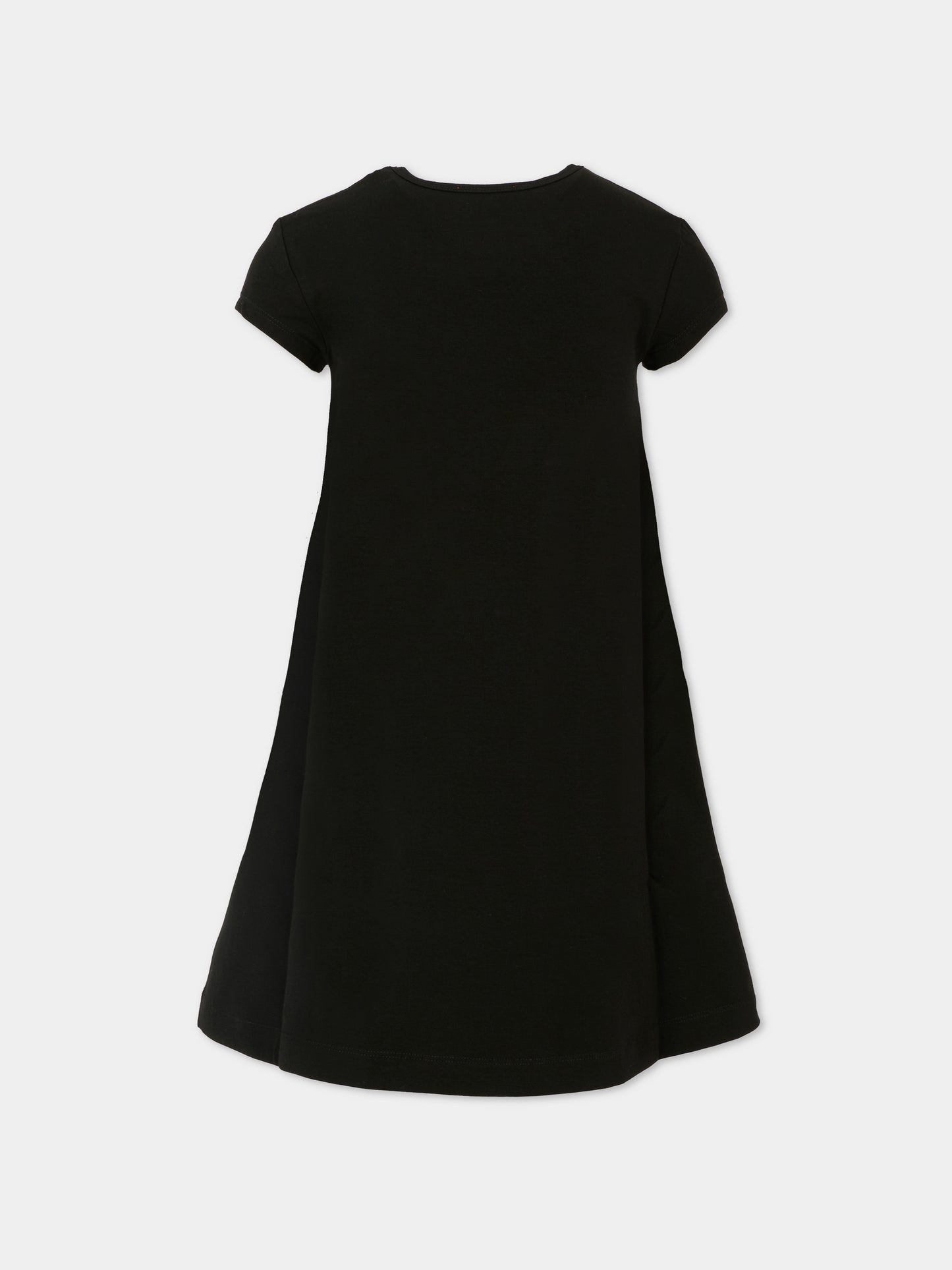 Vestito nero per bambina con logo,Diesel,J01820 0AFAA K900