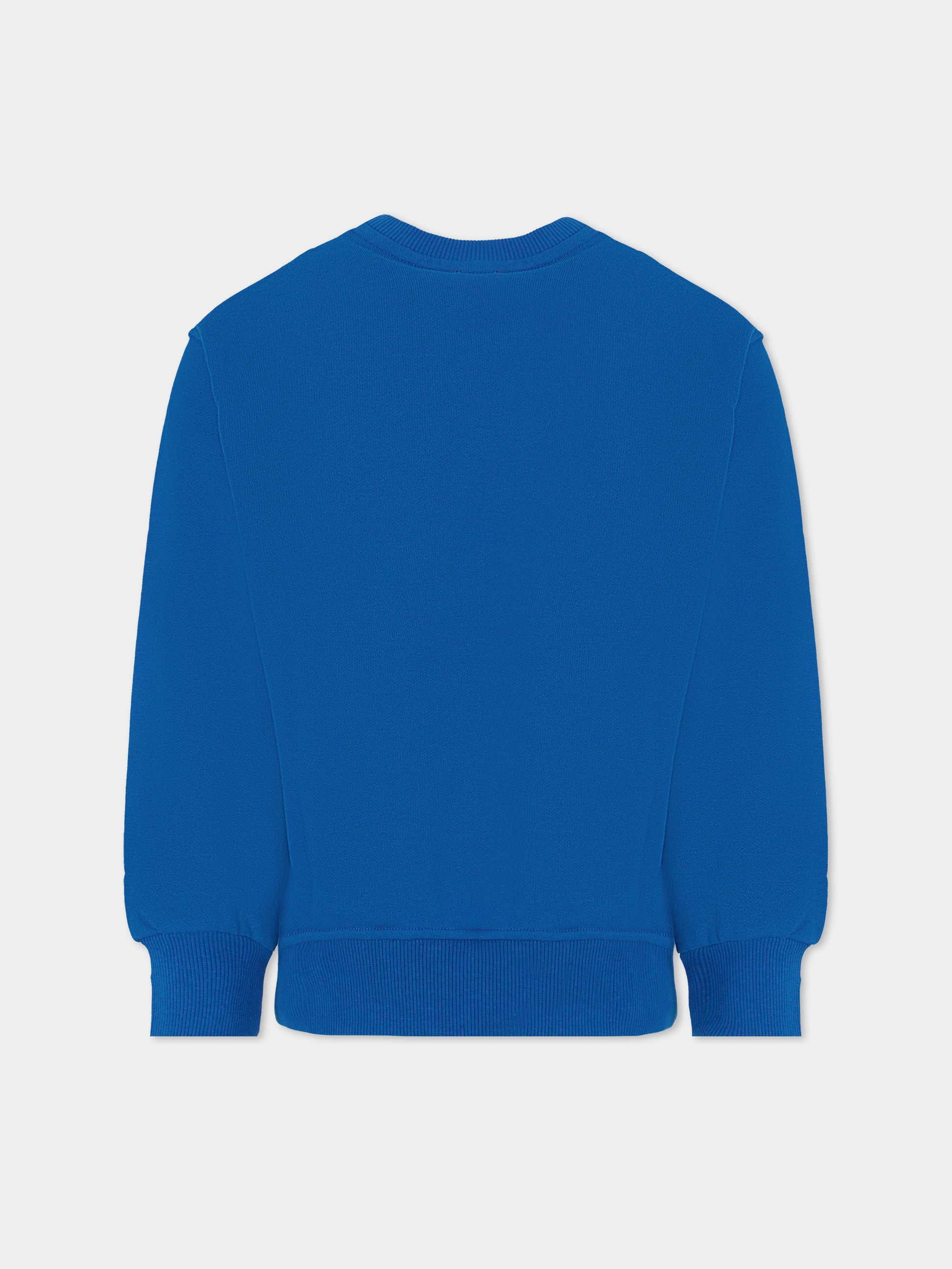 Felpa azzurra per bambino con logo,Diesel,J02040 KYAVF K823