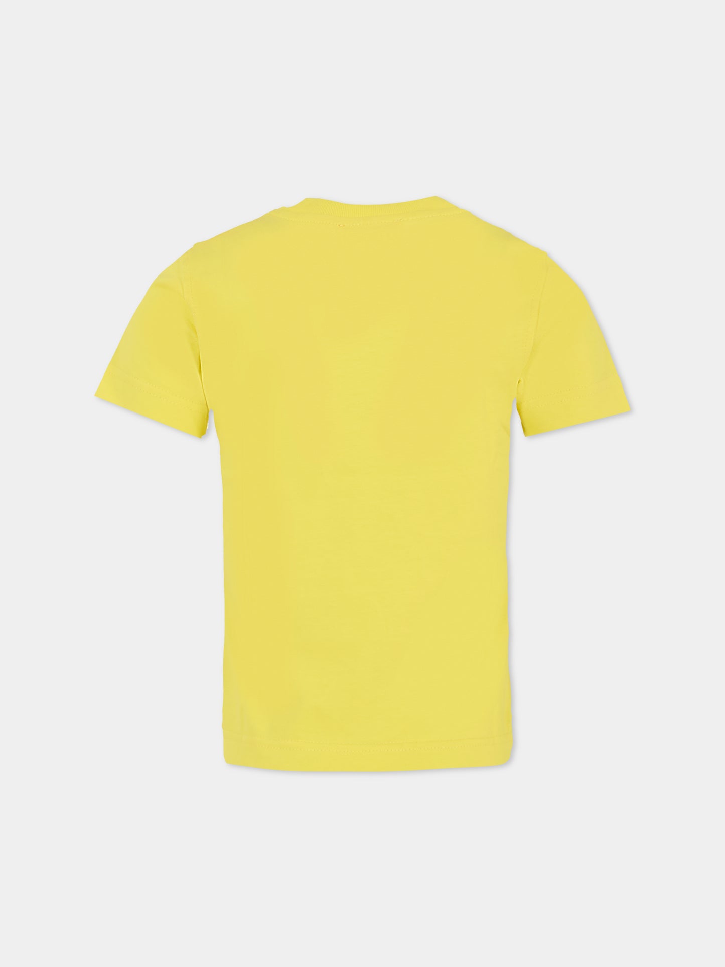 T-shirt gialla per bambino con logo,Diesel,J02033 00YI9 K208