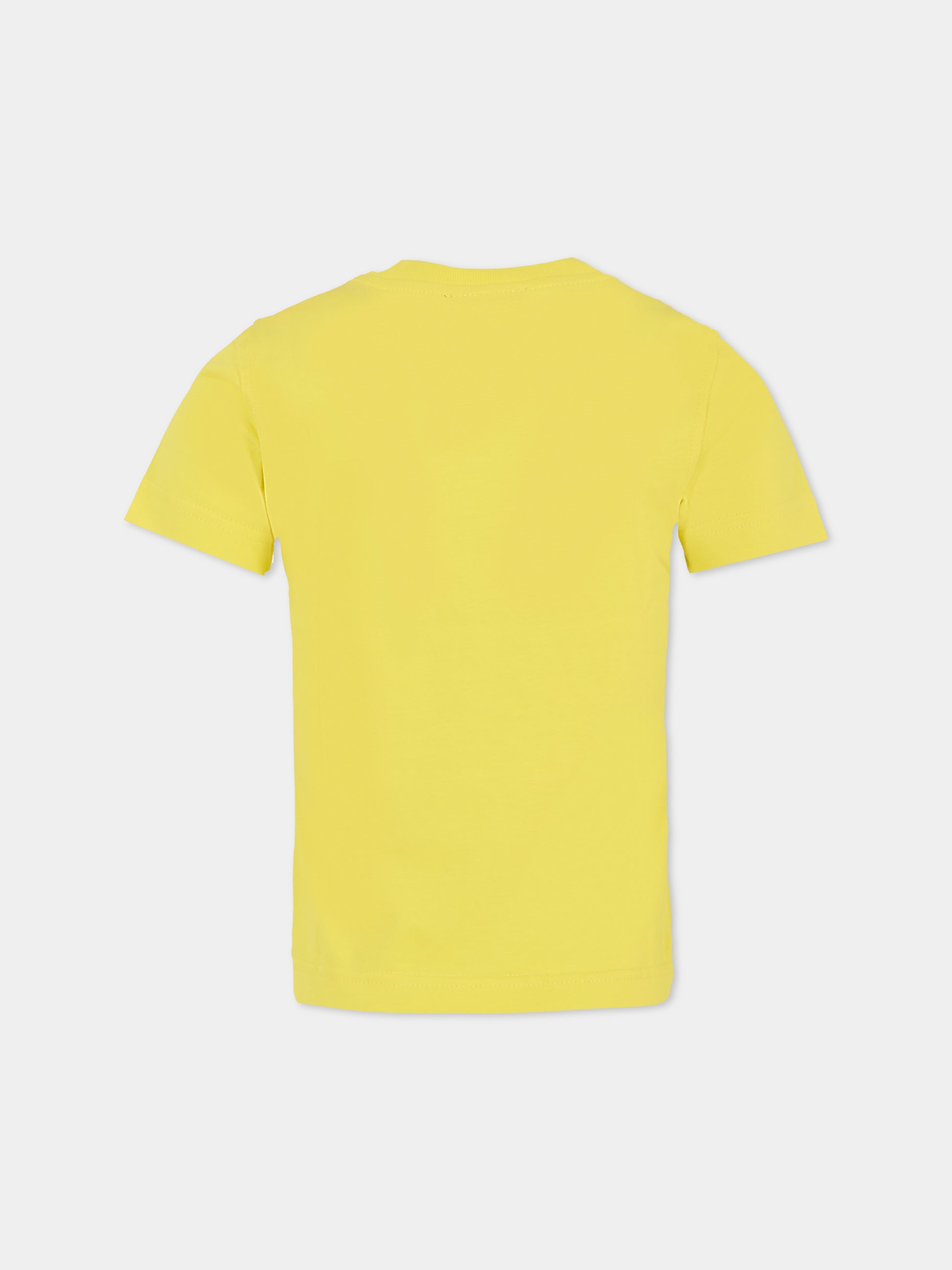 T-shirt gialla per bambino con logo,Diesel,J02033 00YI9 K208