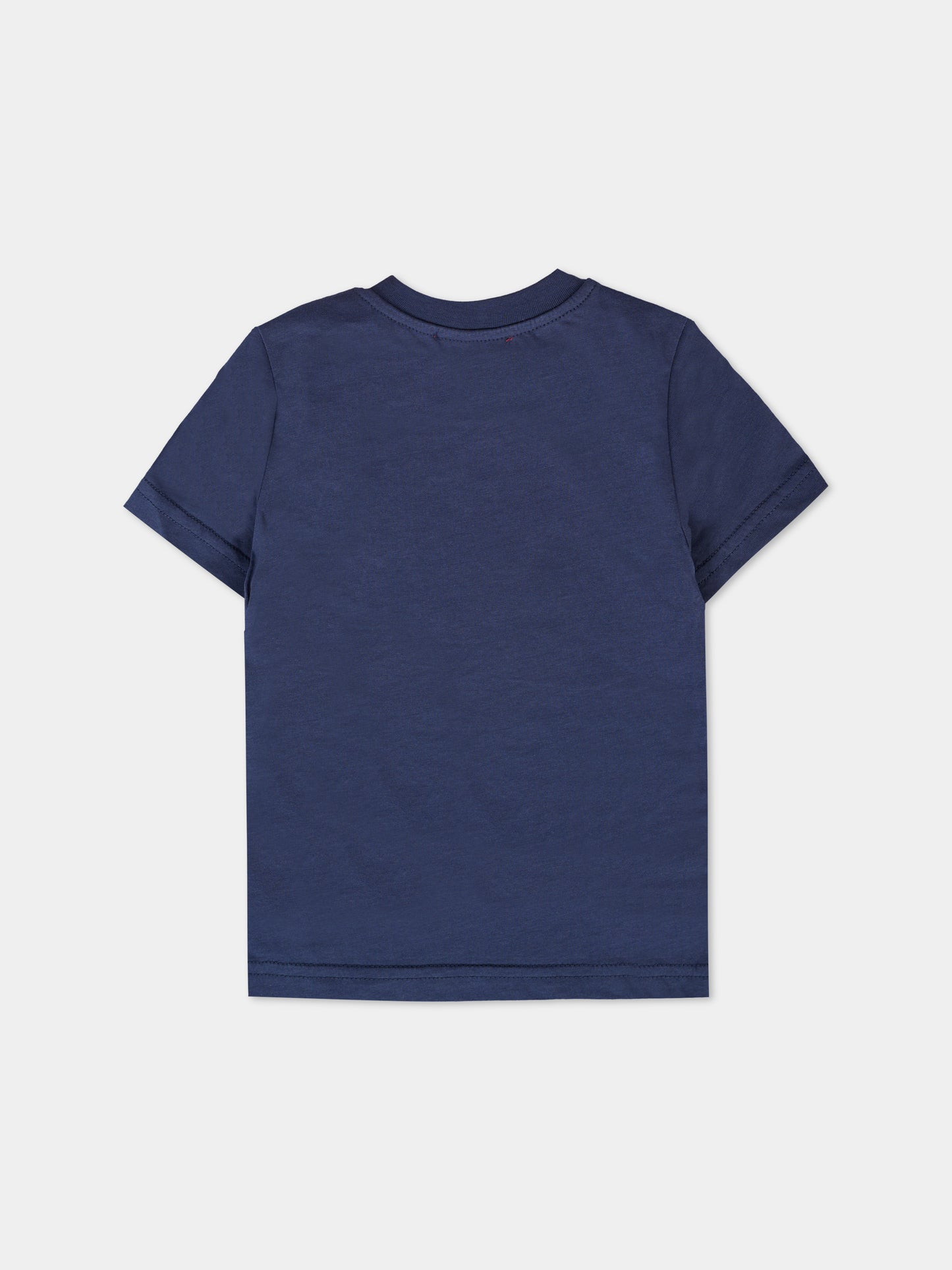 T-shirt blu per neonato con logo,Diesel,K00635 KYAUN K8AT